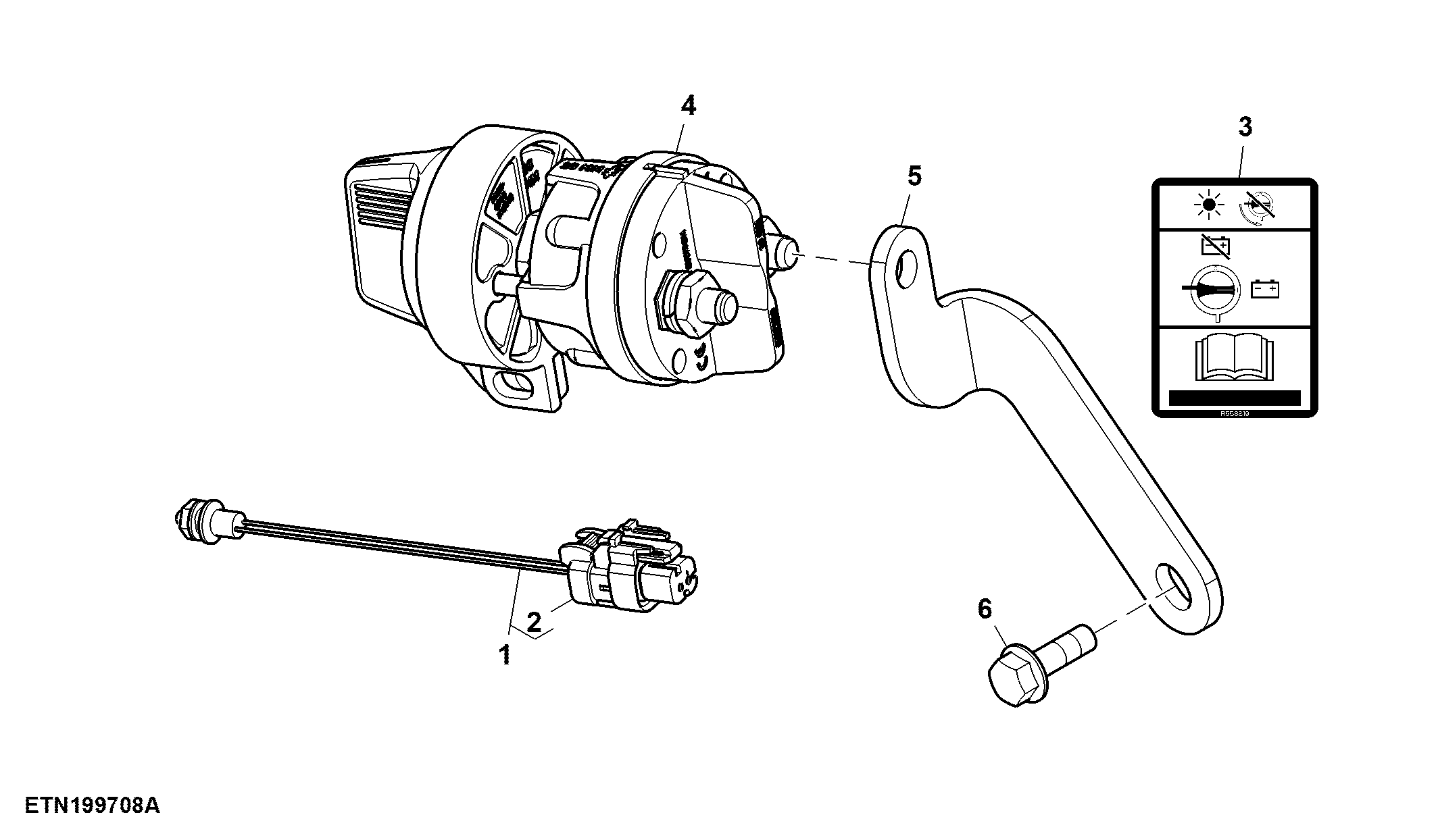 Switch, Battery Disconnect, W/ LED Indicaor, FT4 Engine (919001 - )