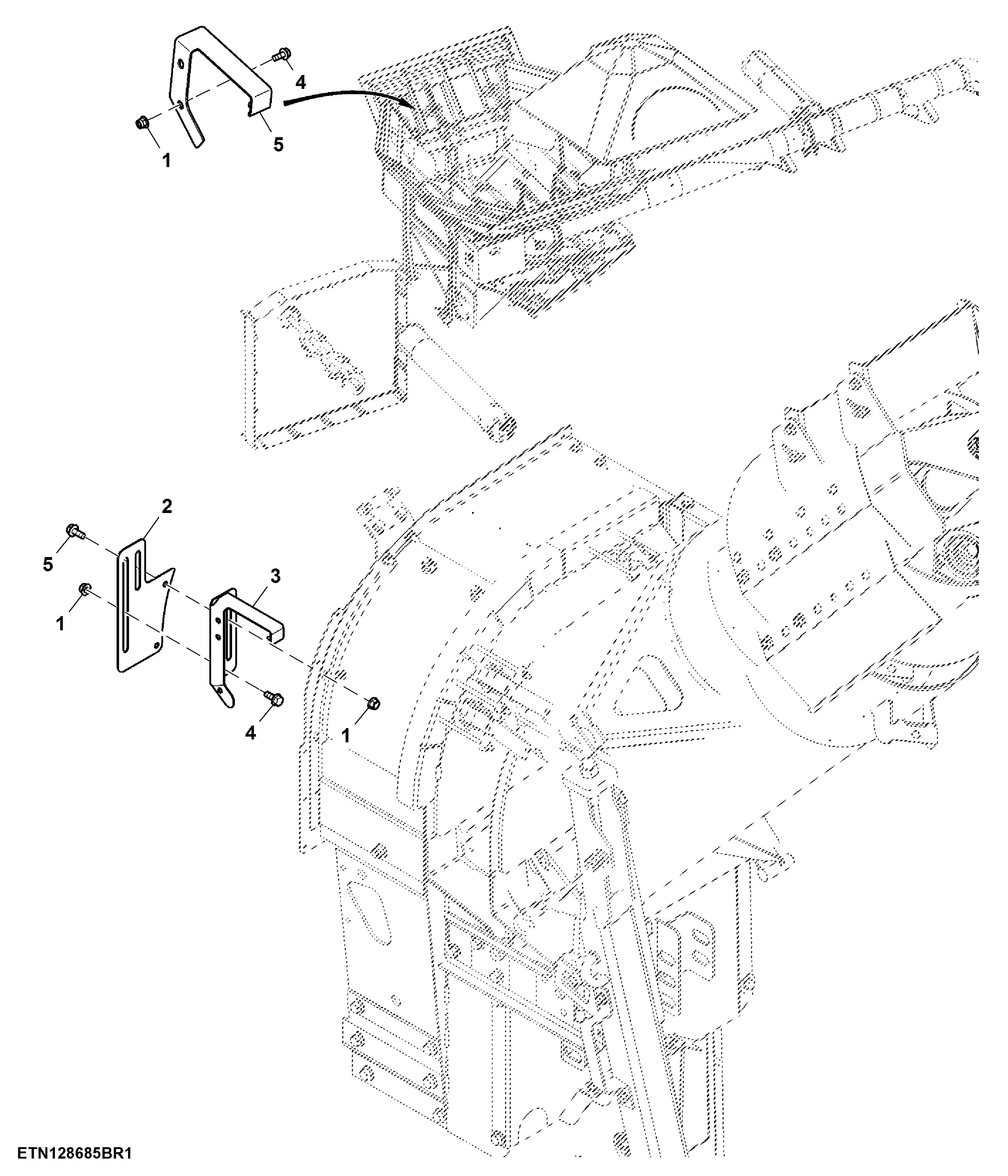 Sensor Bracket, 300 Bushels Power Fold (110100 - )