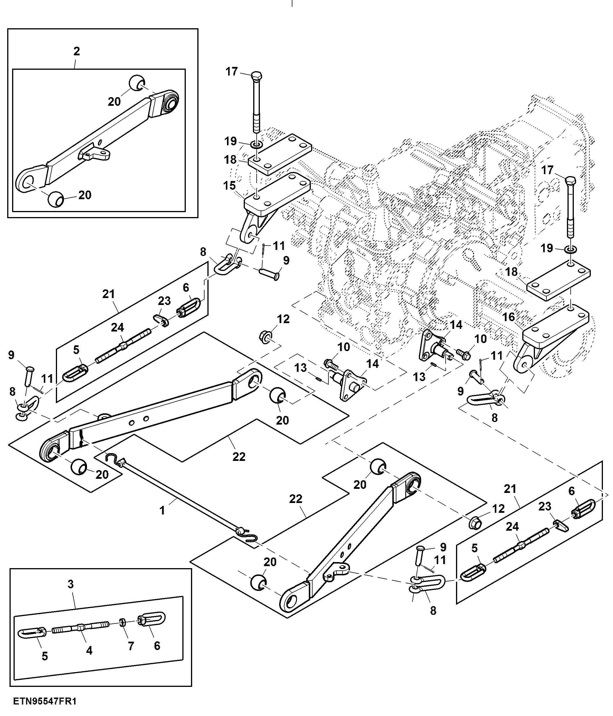 Draft Links, Three Point Linkage, SyncShuttle™, Cab