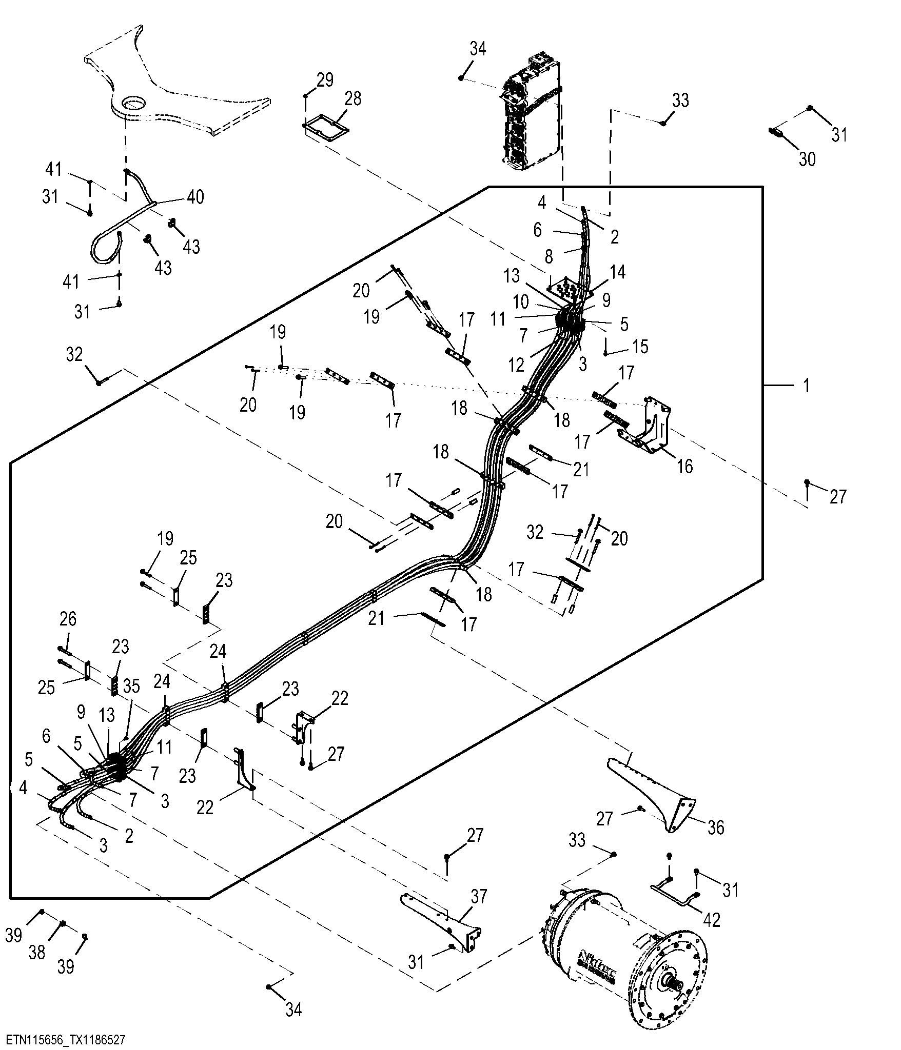 High Voltage Cables for Front Motor, Left-Side