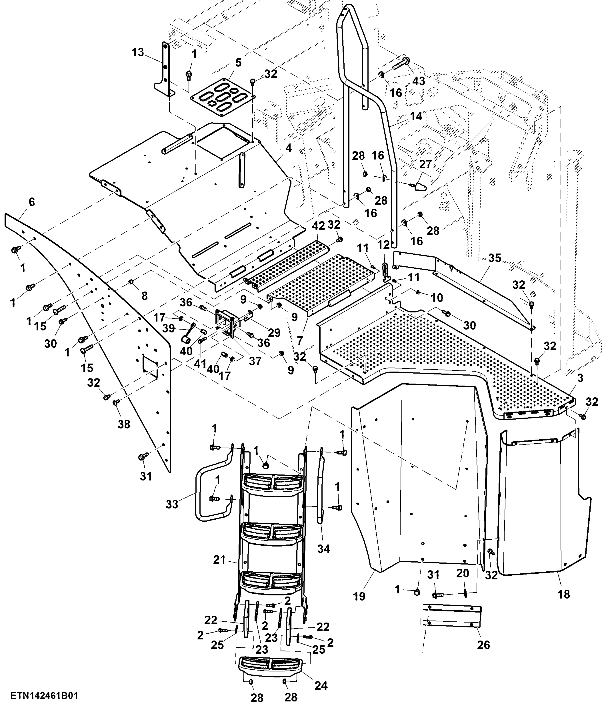 Step, LH, Platform, T2 Engine (1/2) ( - 800204)