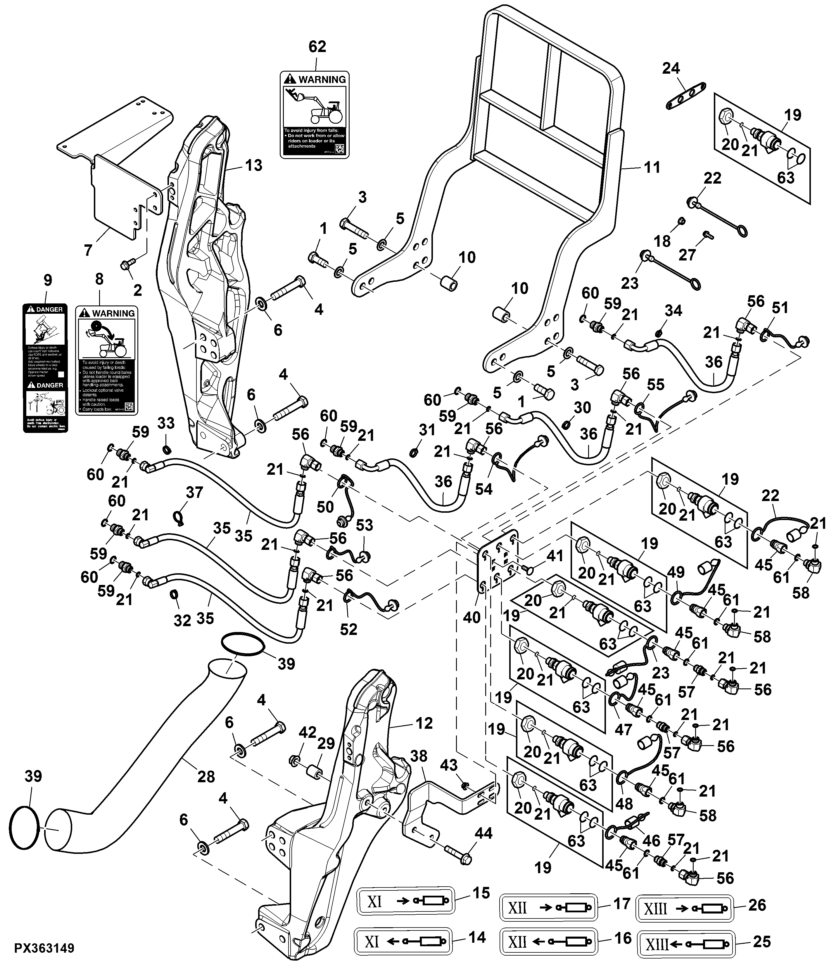 Hood Guard and 3-Function Loader Mounting Frame