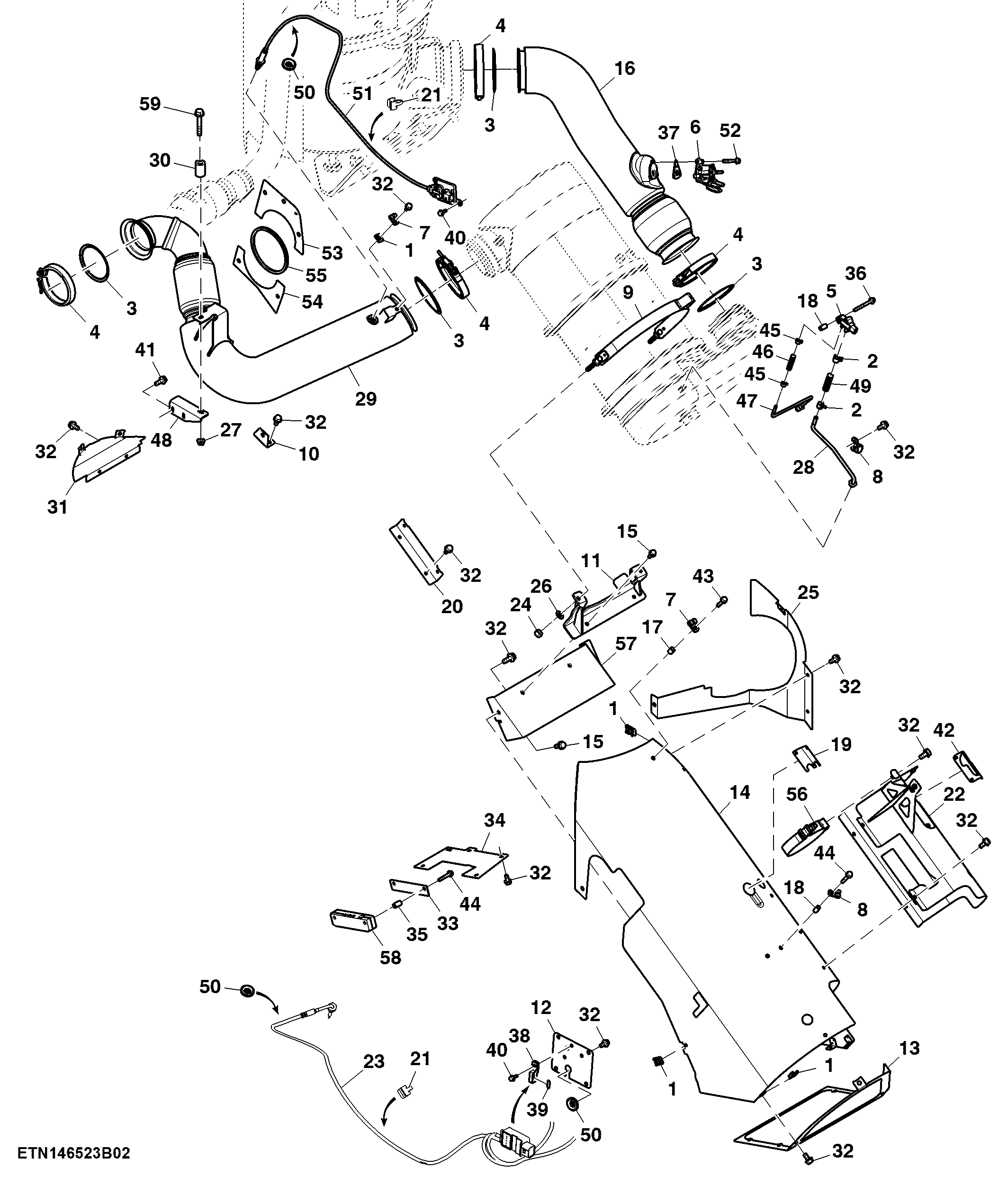 Exhaust Pipe, 13.5 L, FT4 Engine (2/2) ( - 800138)