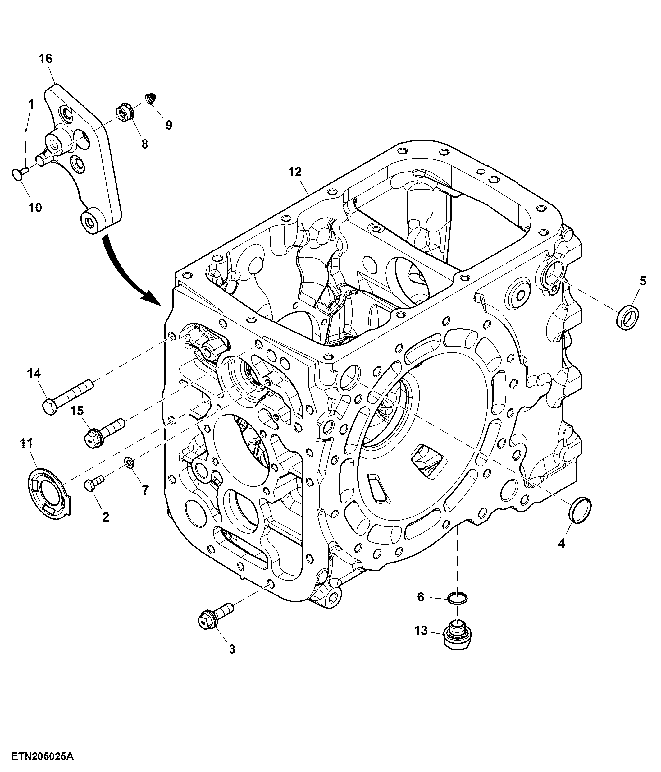 Differential Case, Two Speed PTO, Park Pawl