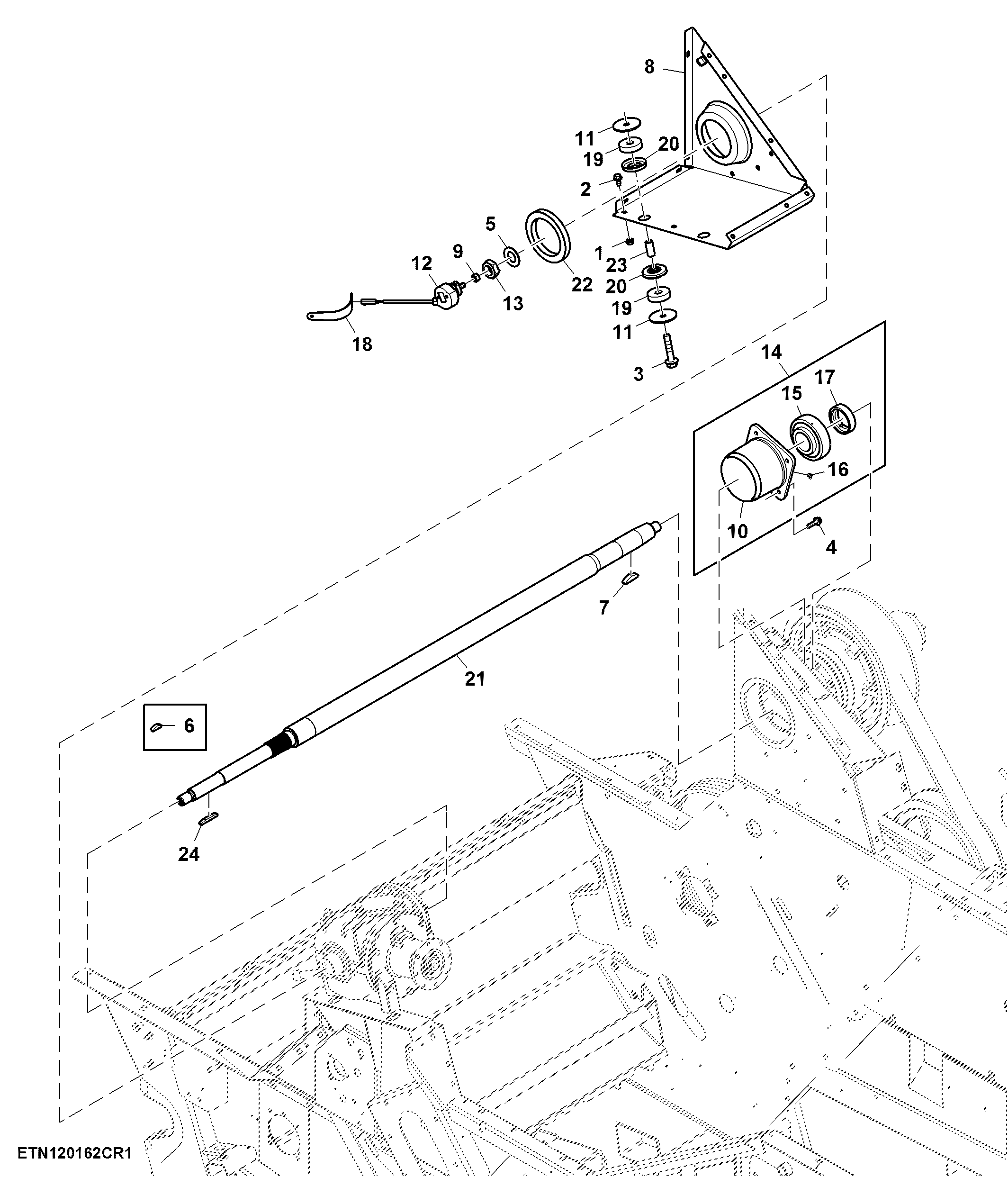 Electro-Magnetic Header Clutch and Primary Countershaft