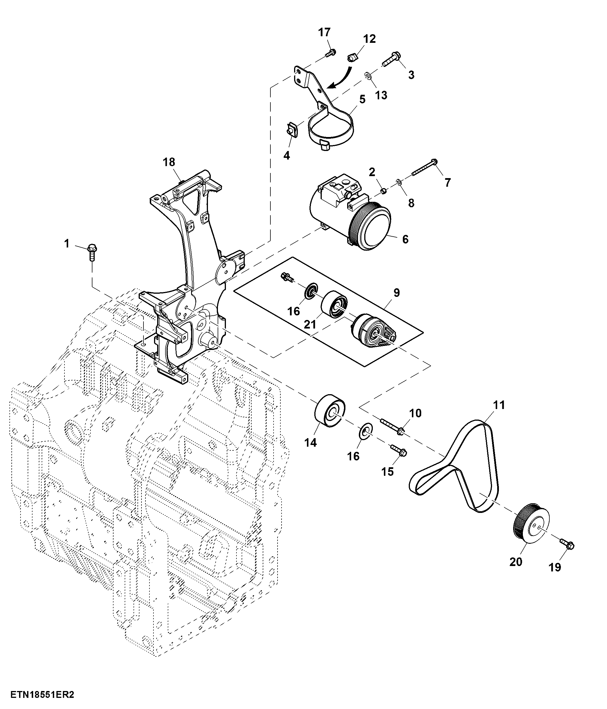 Support, Auxiliary Drive, W/O Air Brakes, e23™