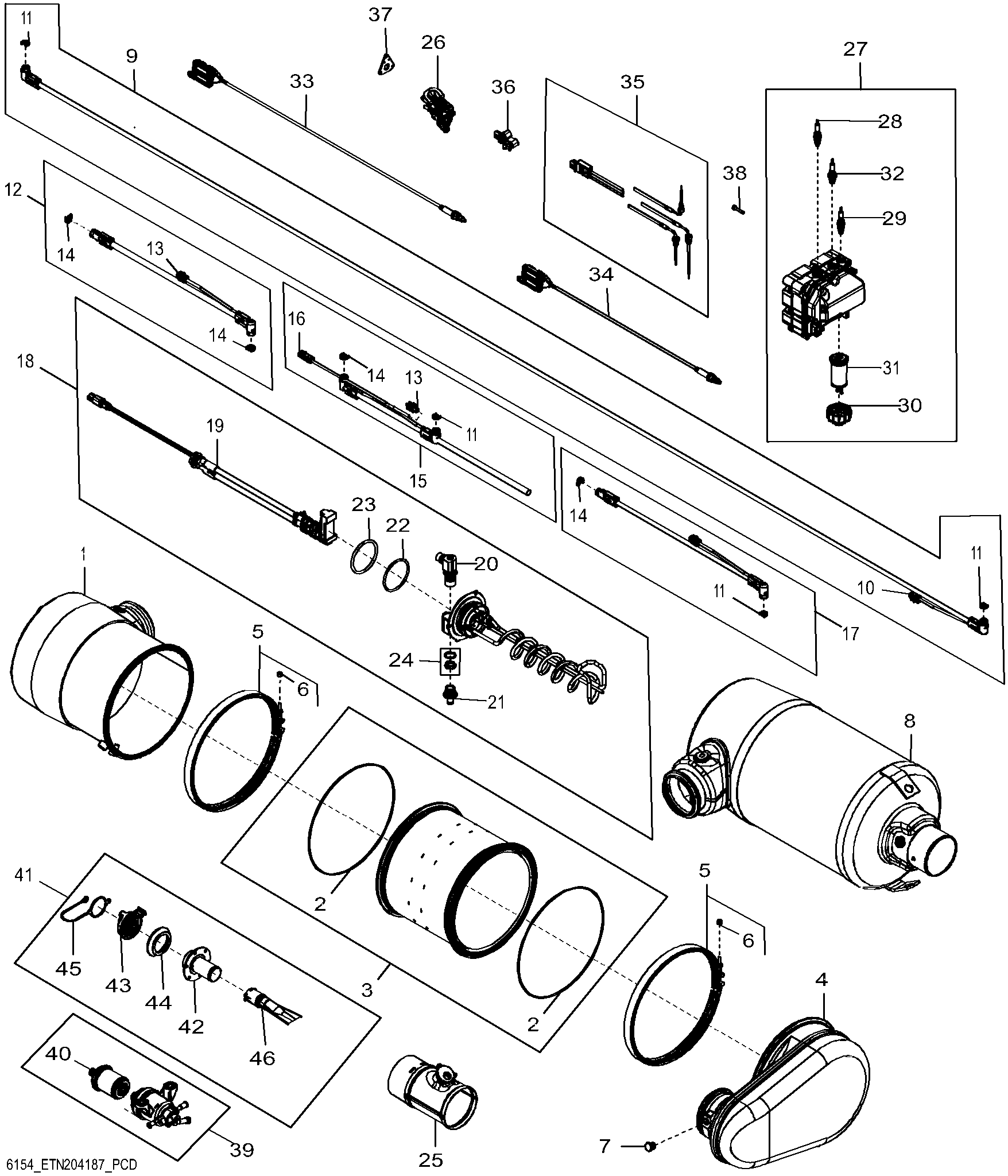 6154 Aftertreatment, Exhaust System (9420/9470/9520R Tractor) (021647 - )