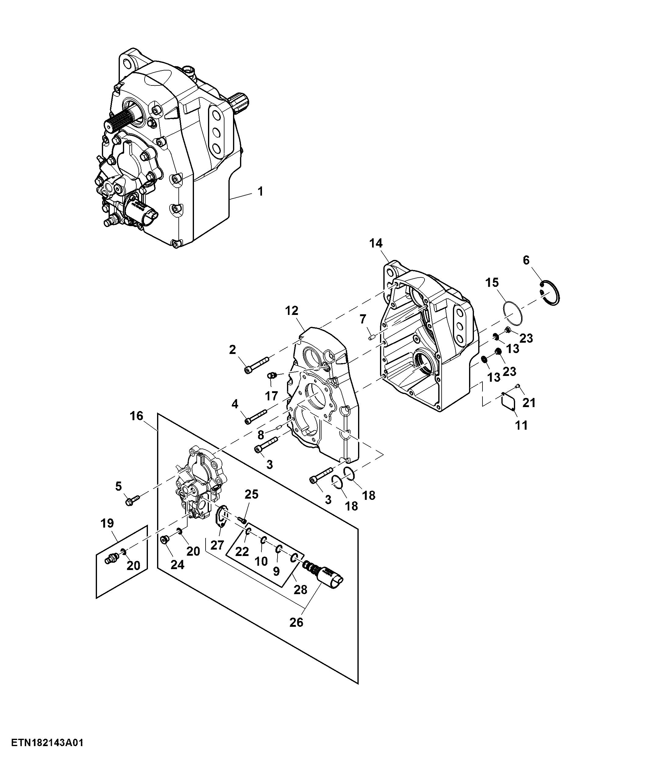 Front PTO Housing, W/ Internal Damping, Type I