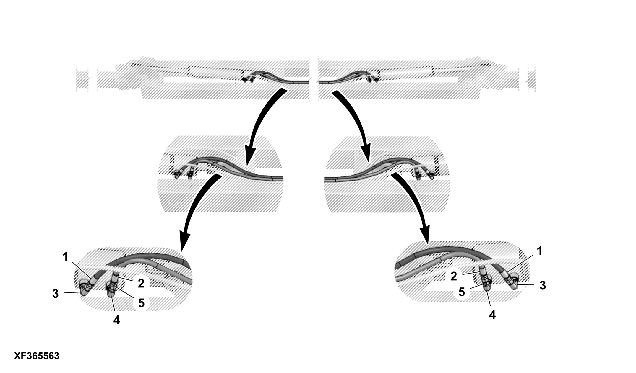 Flip Wing Down Pressure Hydraulics, LH and RH Wings