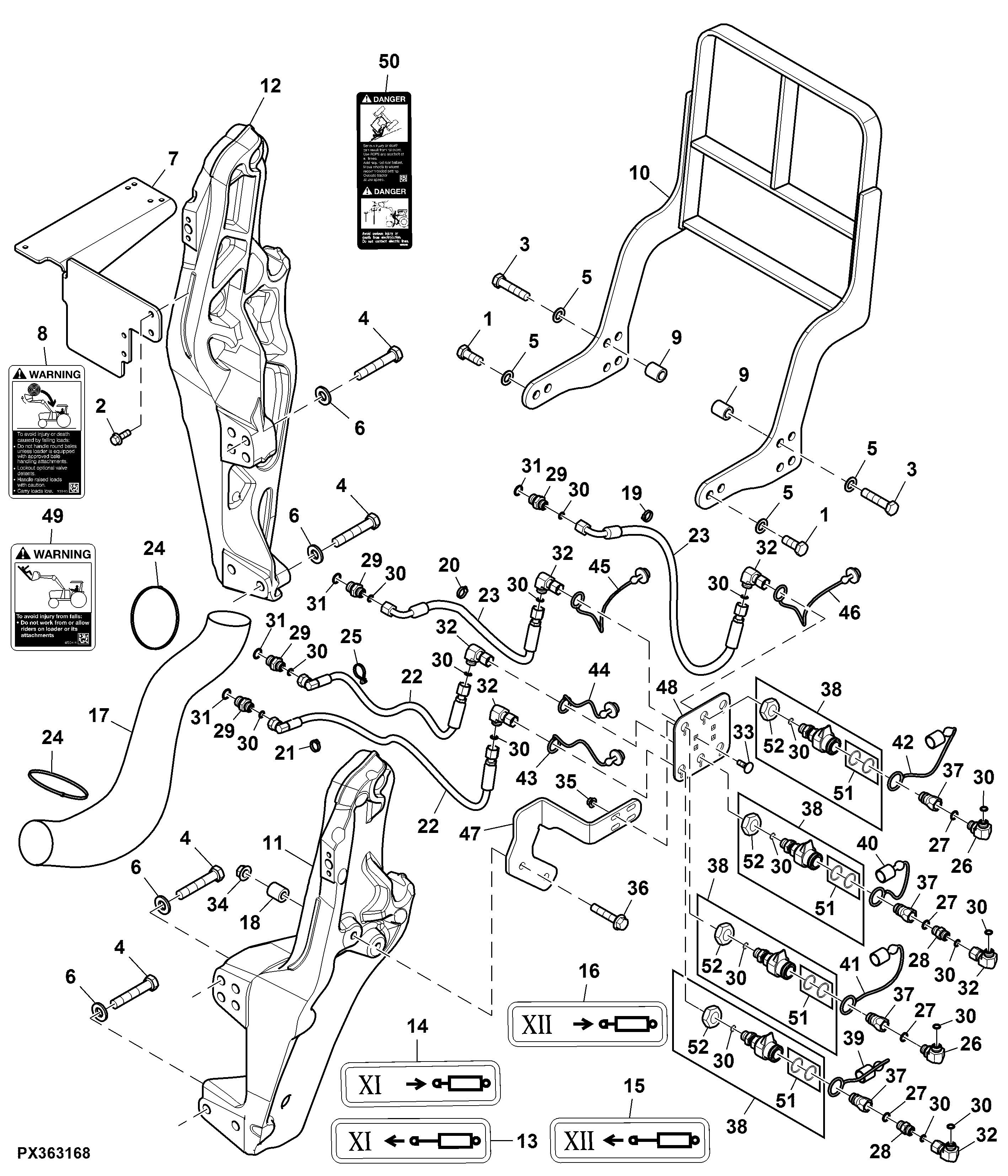 Hood Guard and 2-Function Loader Mounting Frame