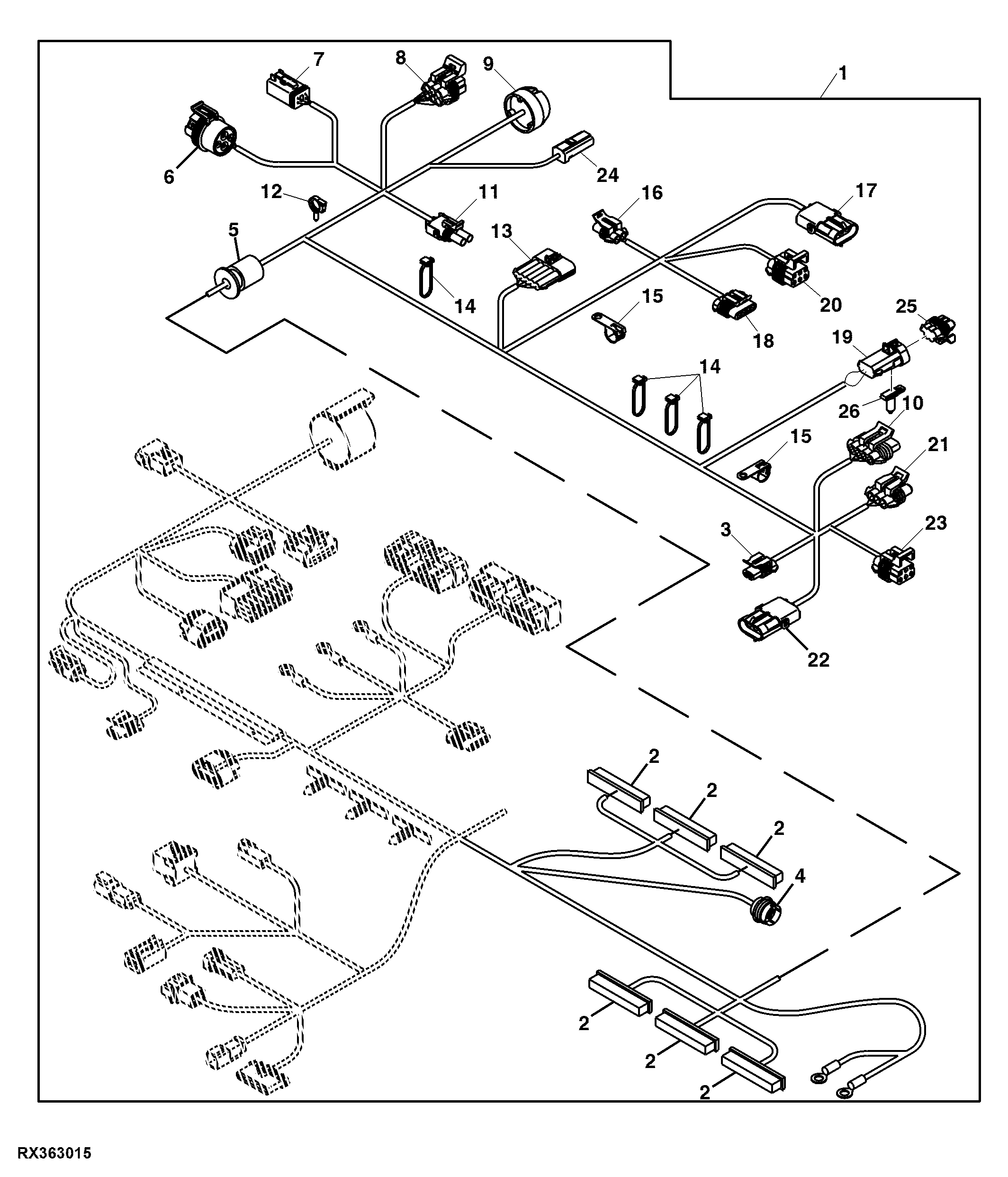 CAB WIRING HARNESS CONNECTORS (2/3) (EV) (IVT) (40-50K)
