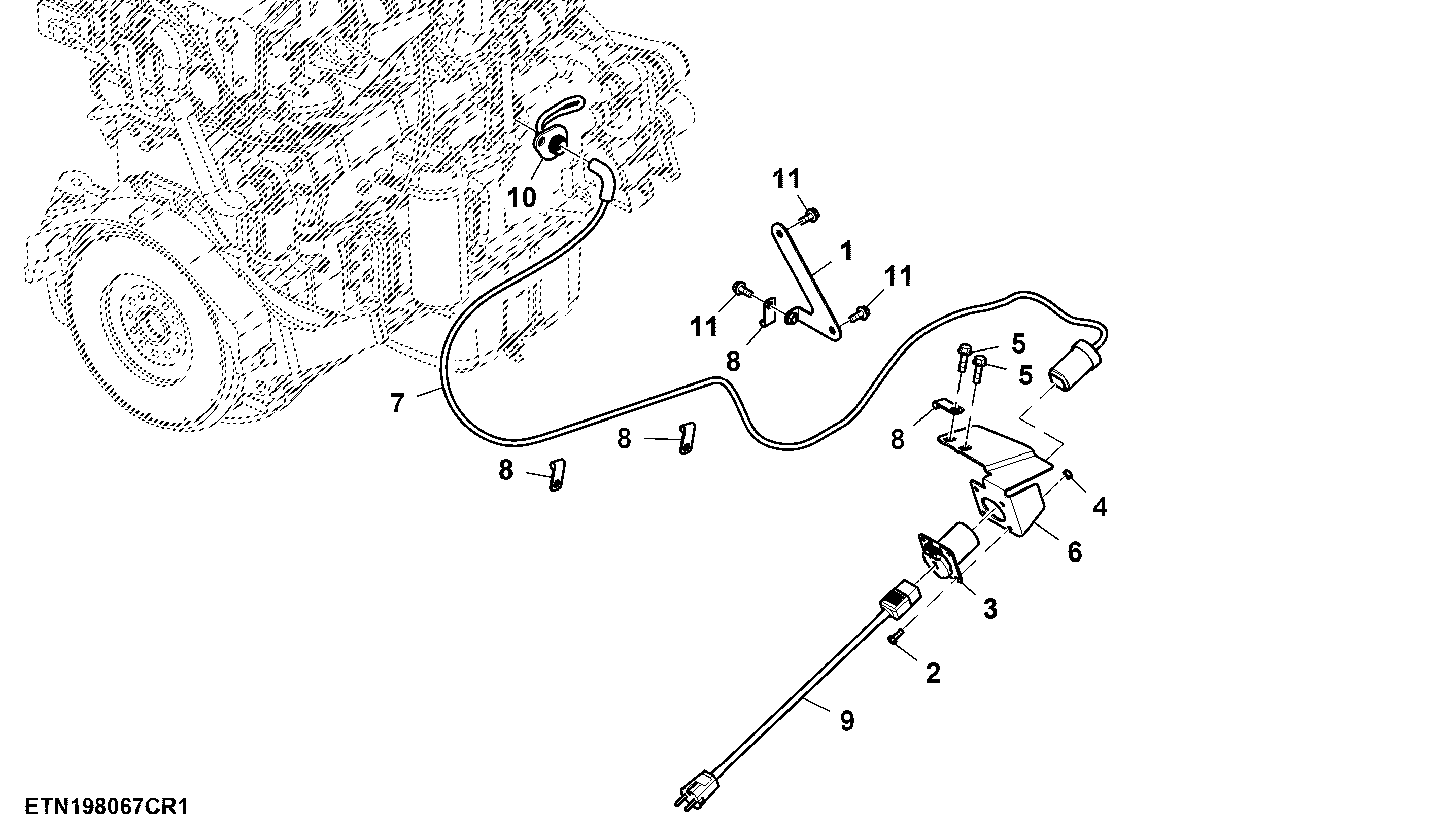 Coolant Heater, 220 V, 15.0 L, FT4 Engine (807001 - )