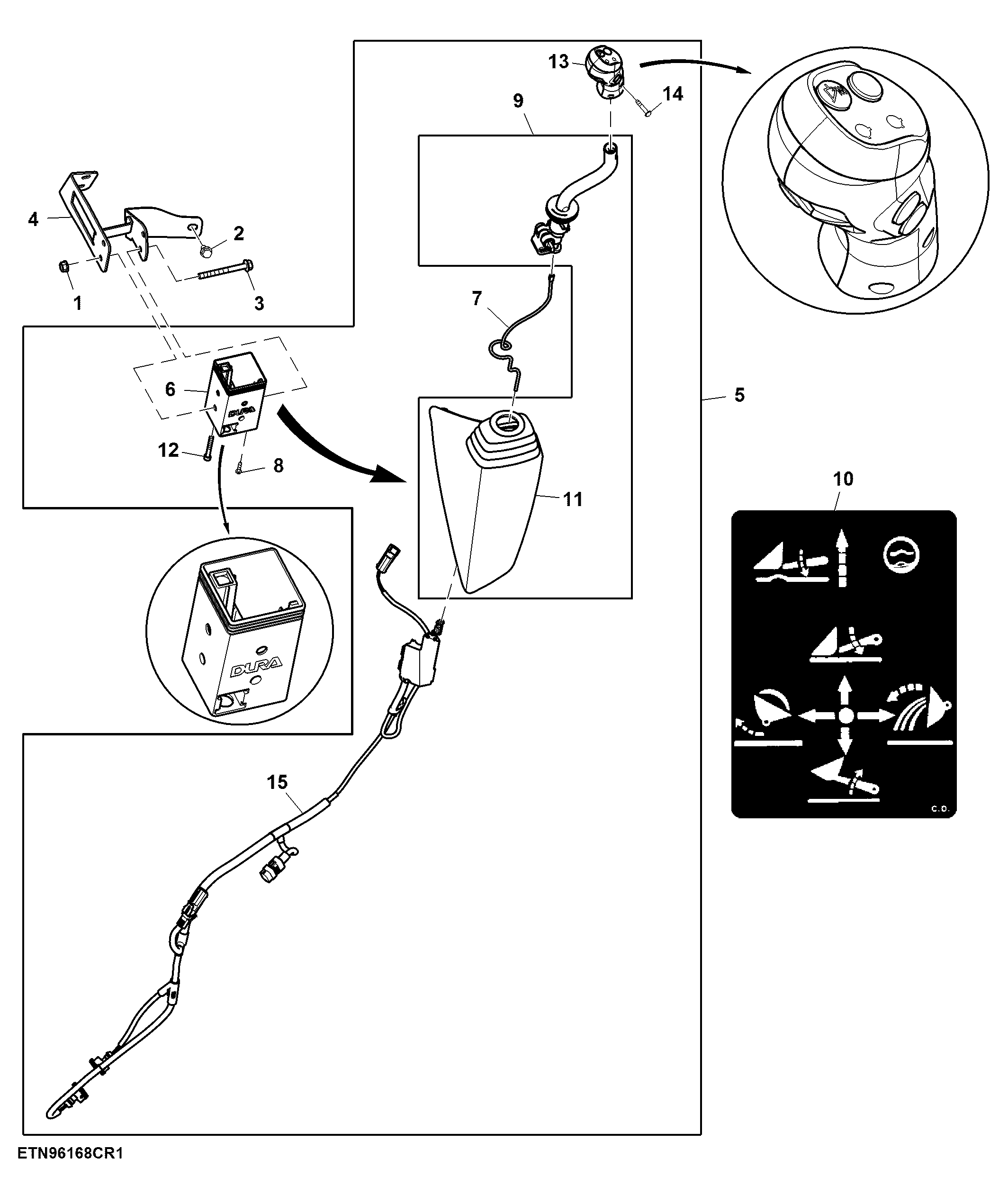 Multi-Function Lever, Mechanical ICV, W/ 3-Functions, W/ Diverter Shifting, W/ Memo Button