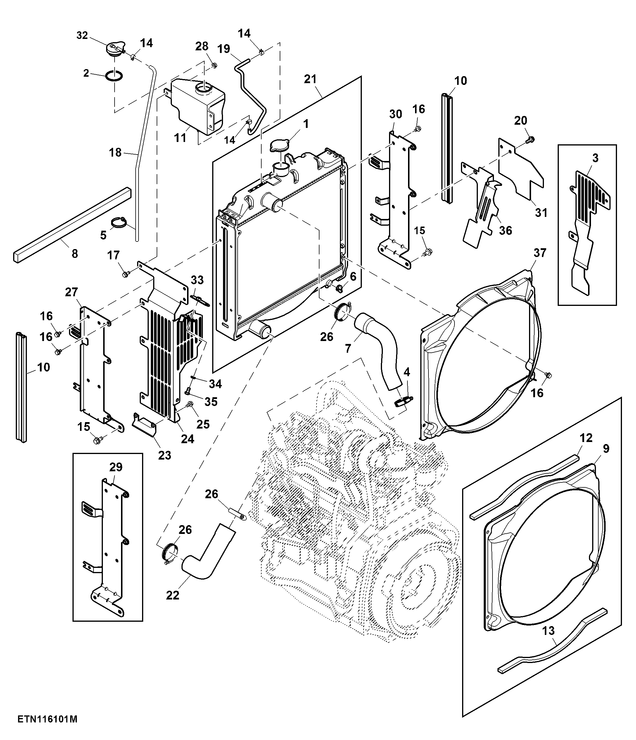 Radiator Assembly, 56 mm Core, PowrReverser™, Stage 3A