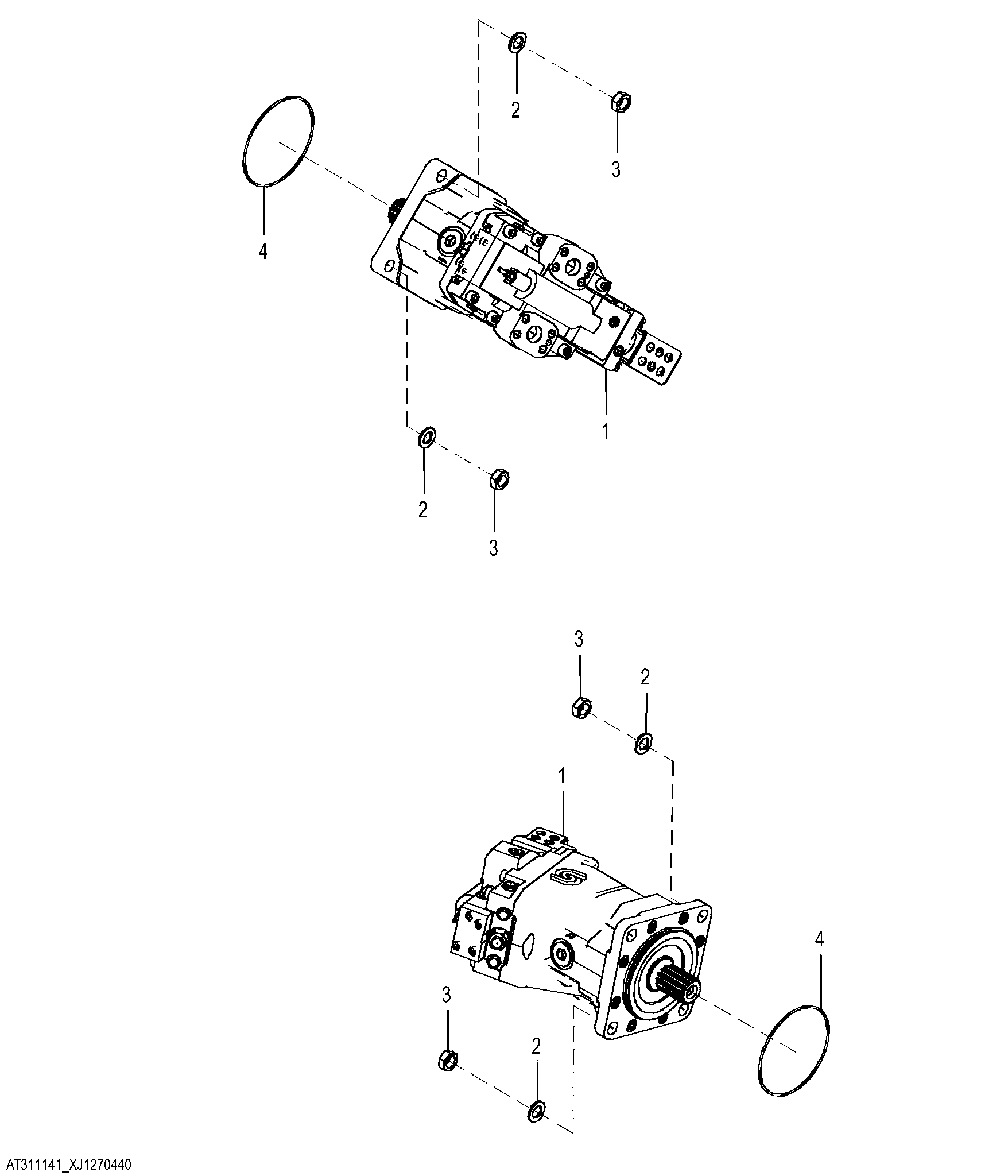 Hydrostatic Track Drive Motor and Hardware