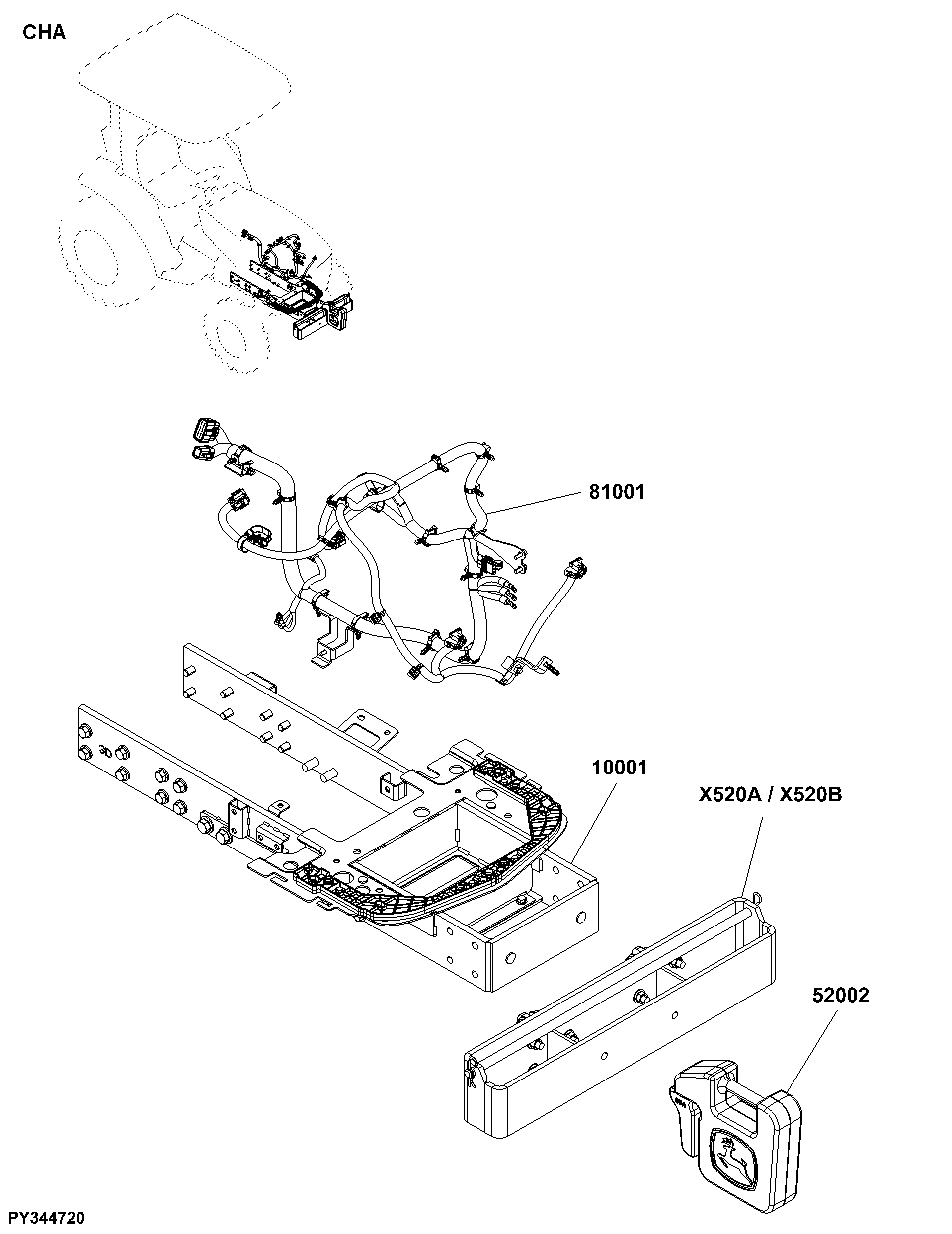 CHA Chassis Frame and Wiring Harness