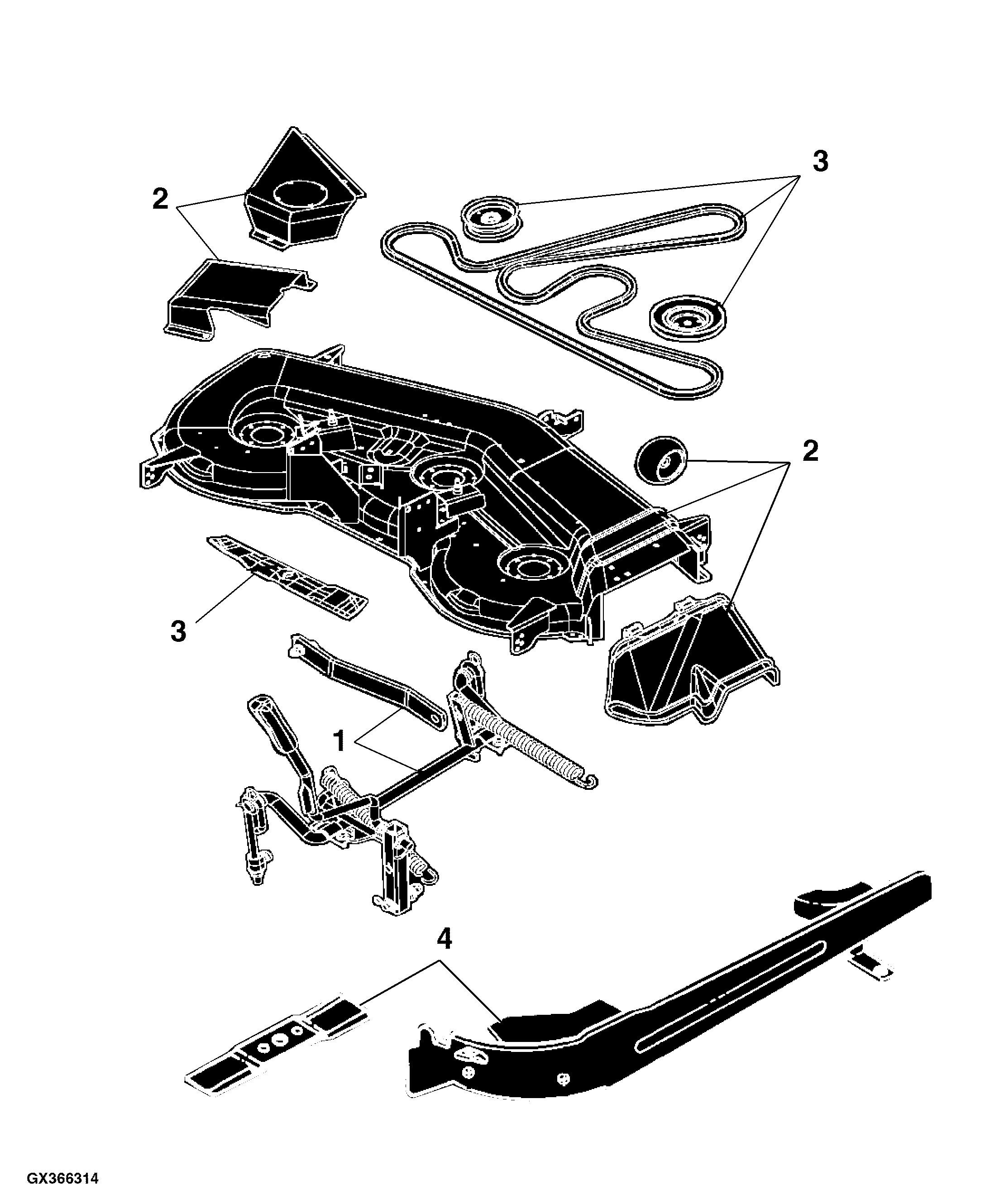 85 Mower Deck And Lift Linkage