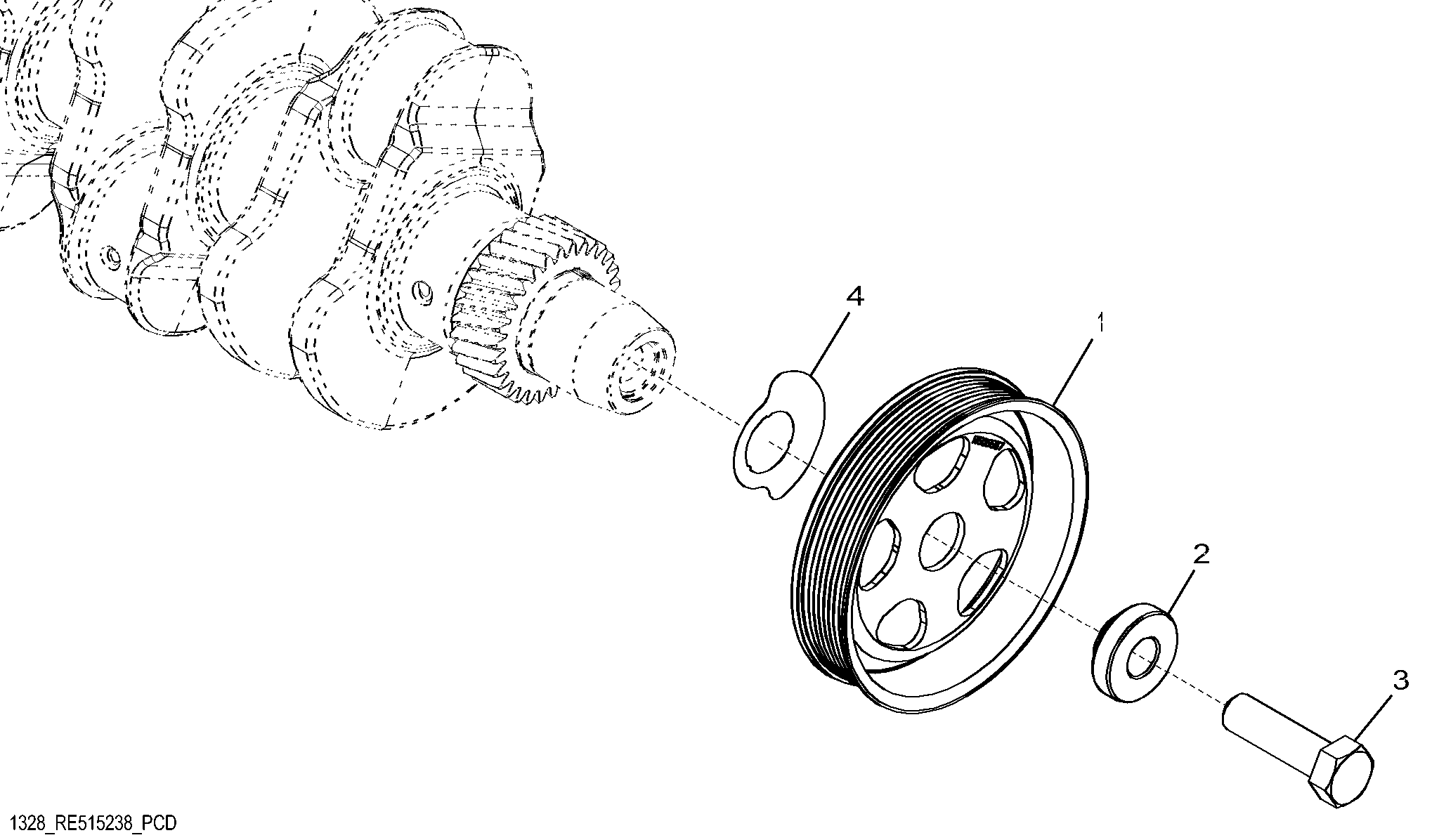 1328 Crankshaft Pulley