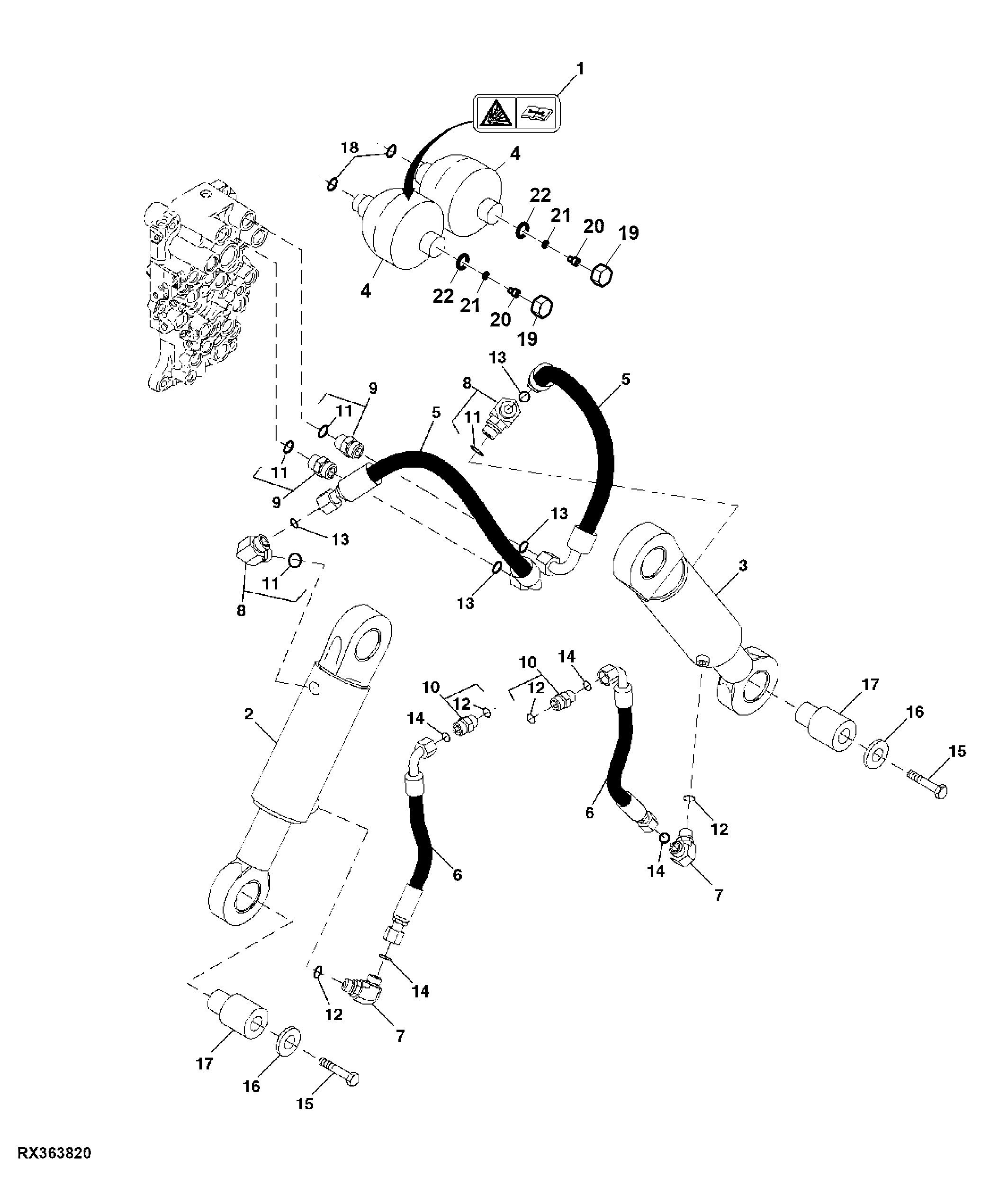 INDEPENDENT LINK SUSPENSION CYLINDER/ACCUMULATOR
