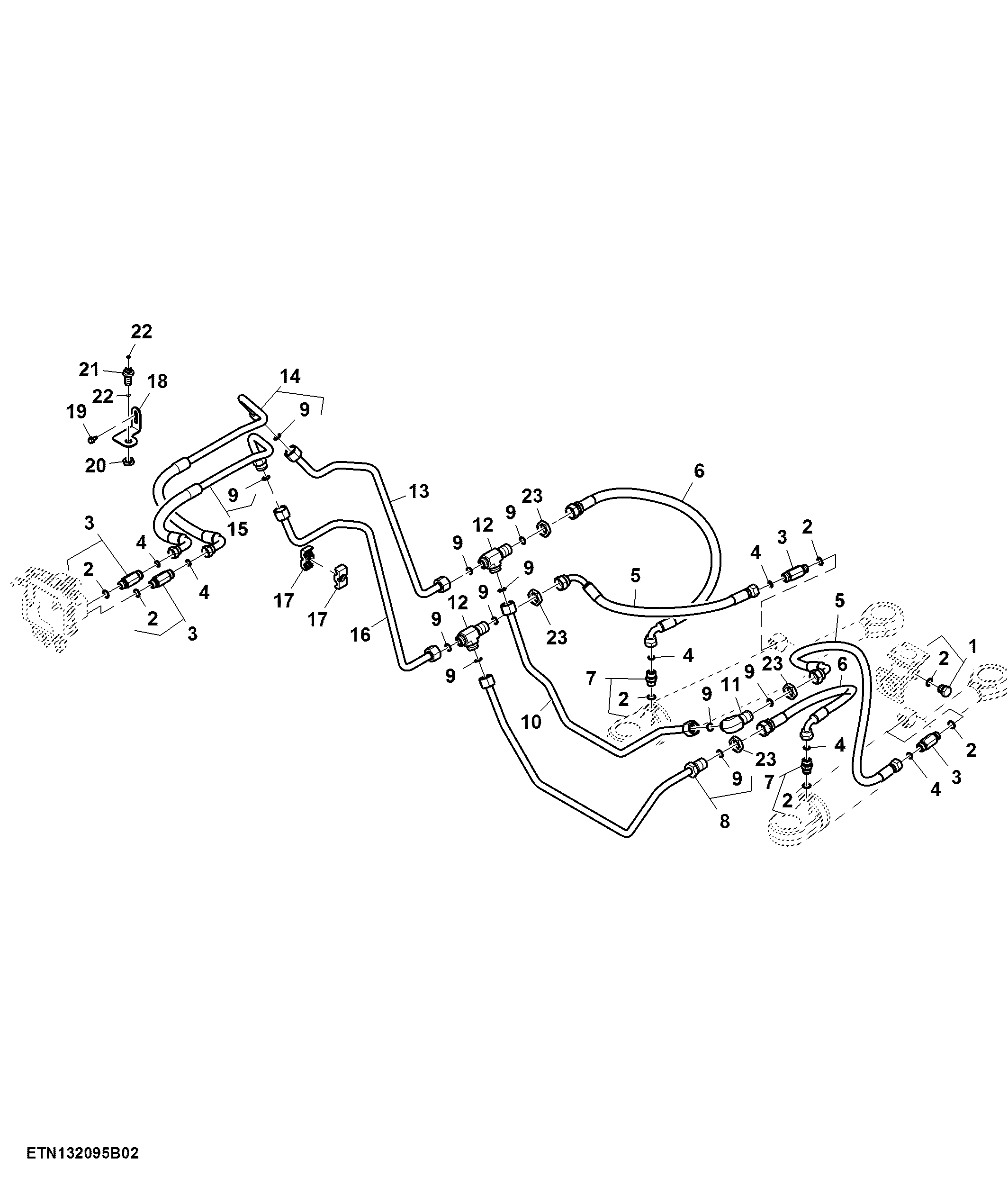 Steering System, AutoTrac™, W/ Back Up Pump (2/2) ( - 801052)