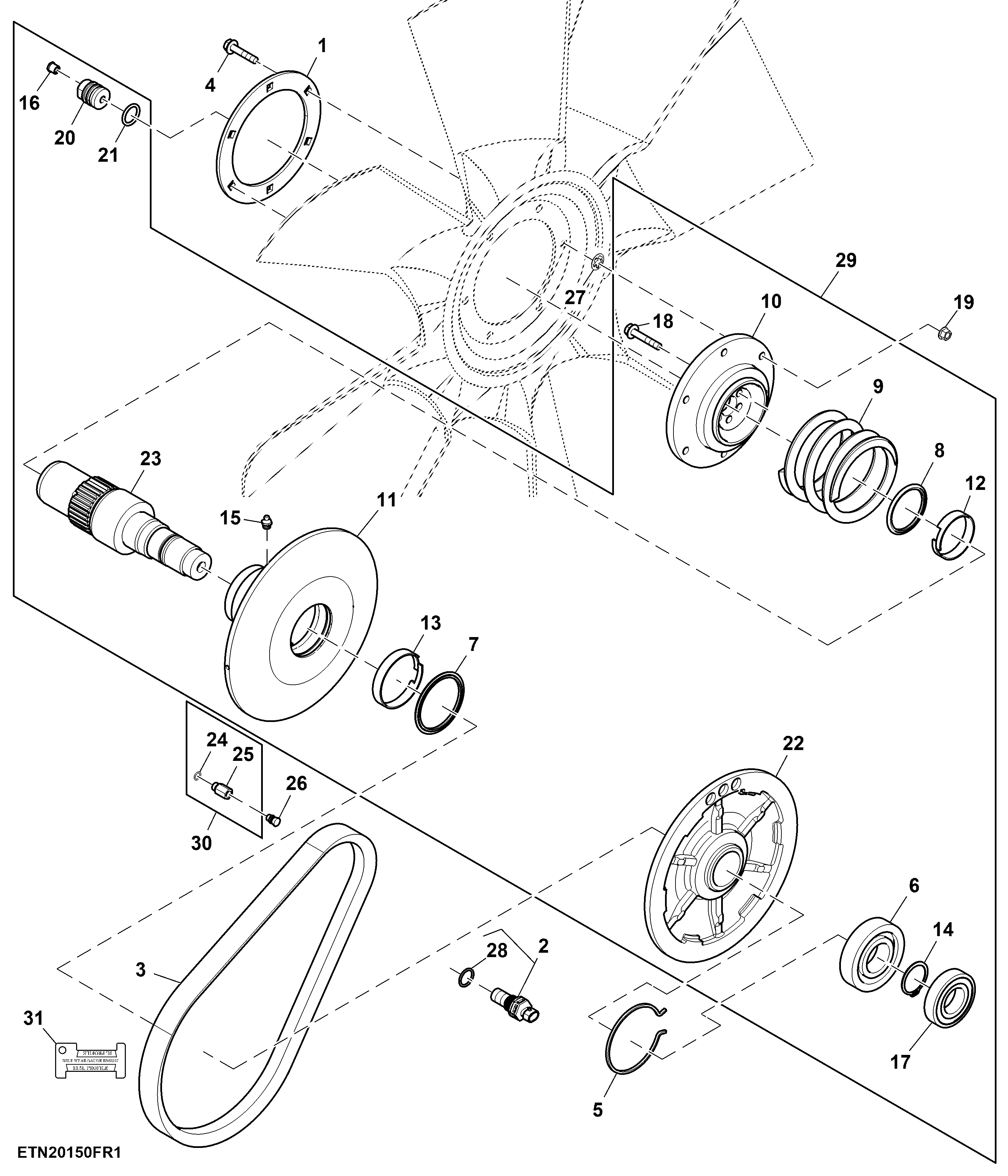 Fan Driven Assembly, Variable Speed, 9.0 L, T2/ T3 Engine ( - 058317)