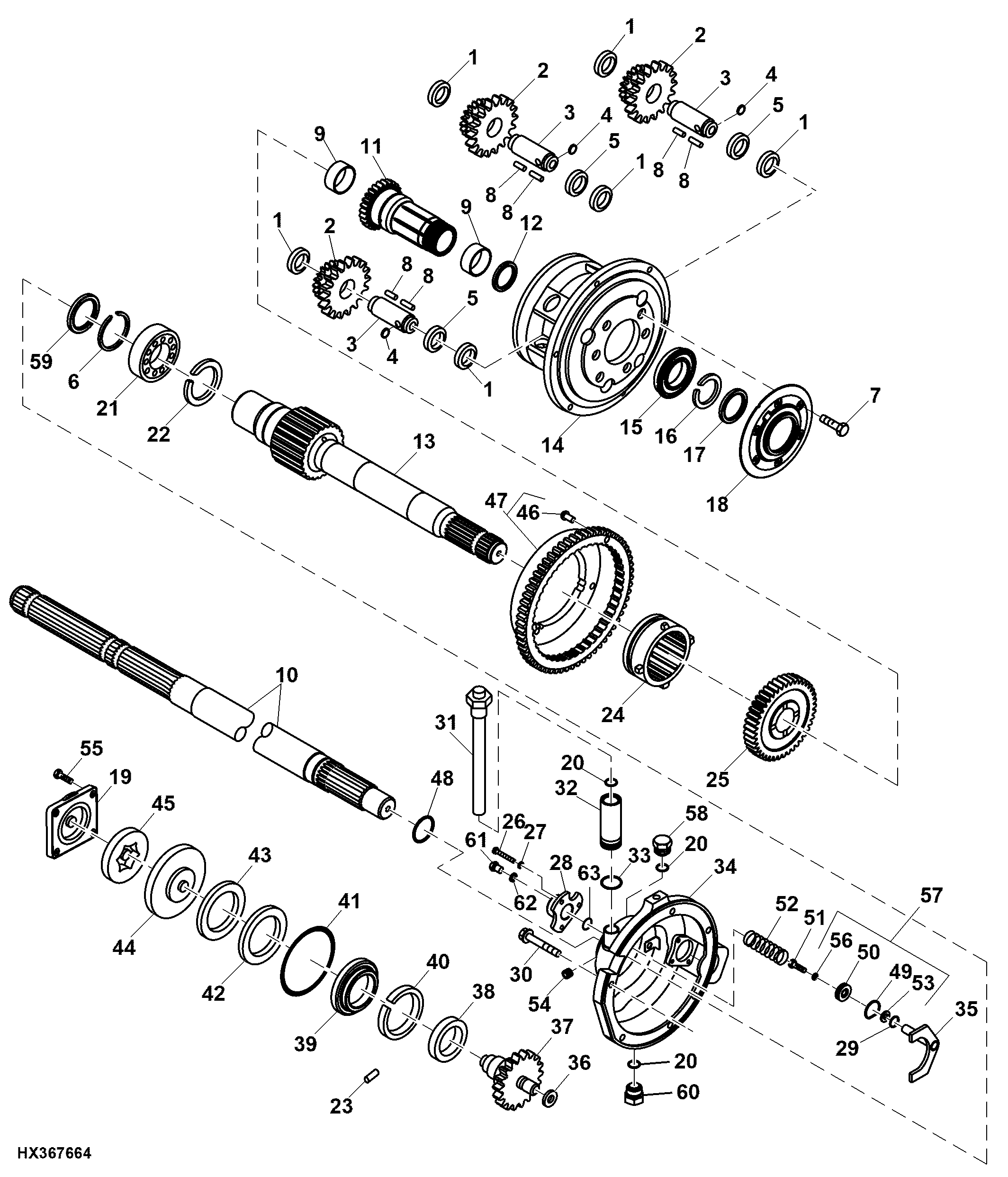 Reverser Gear Case, High Torque Feeder House Drive