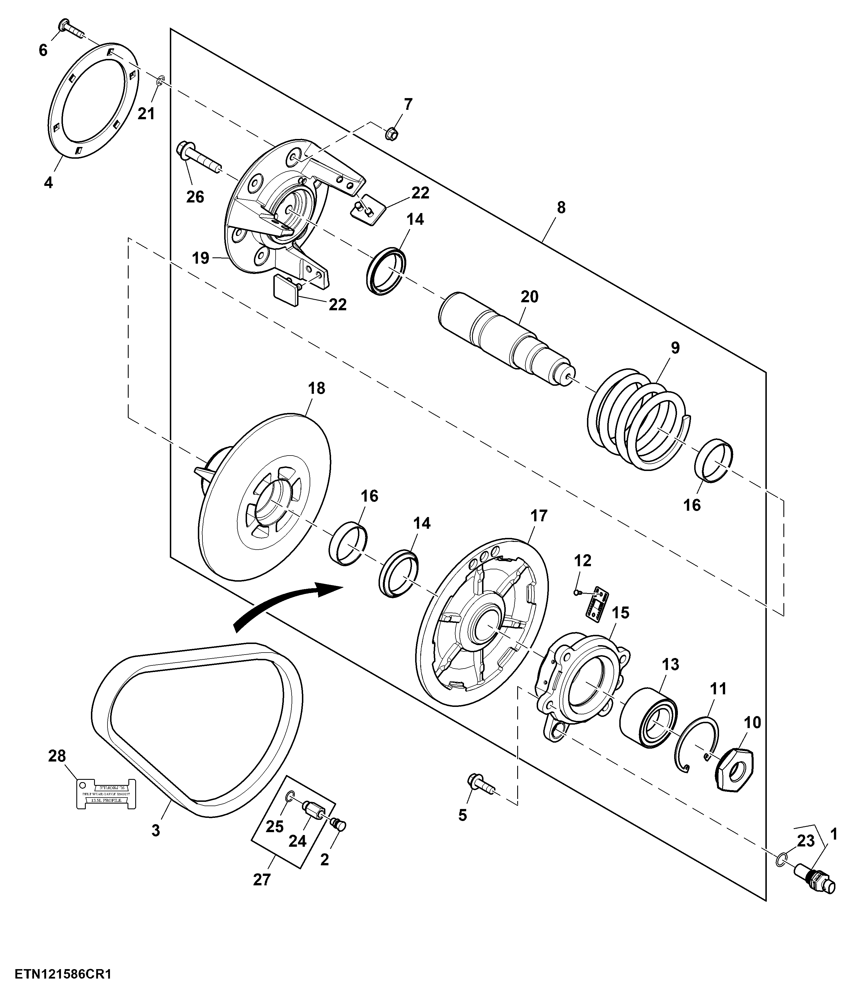 Fan Driven Assembly, Variable Speed, 9.0 L, FT4/ T3 Engine