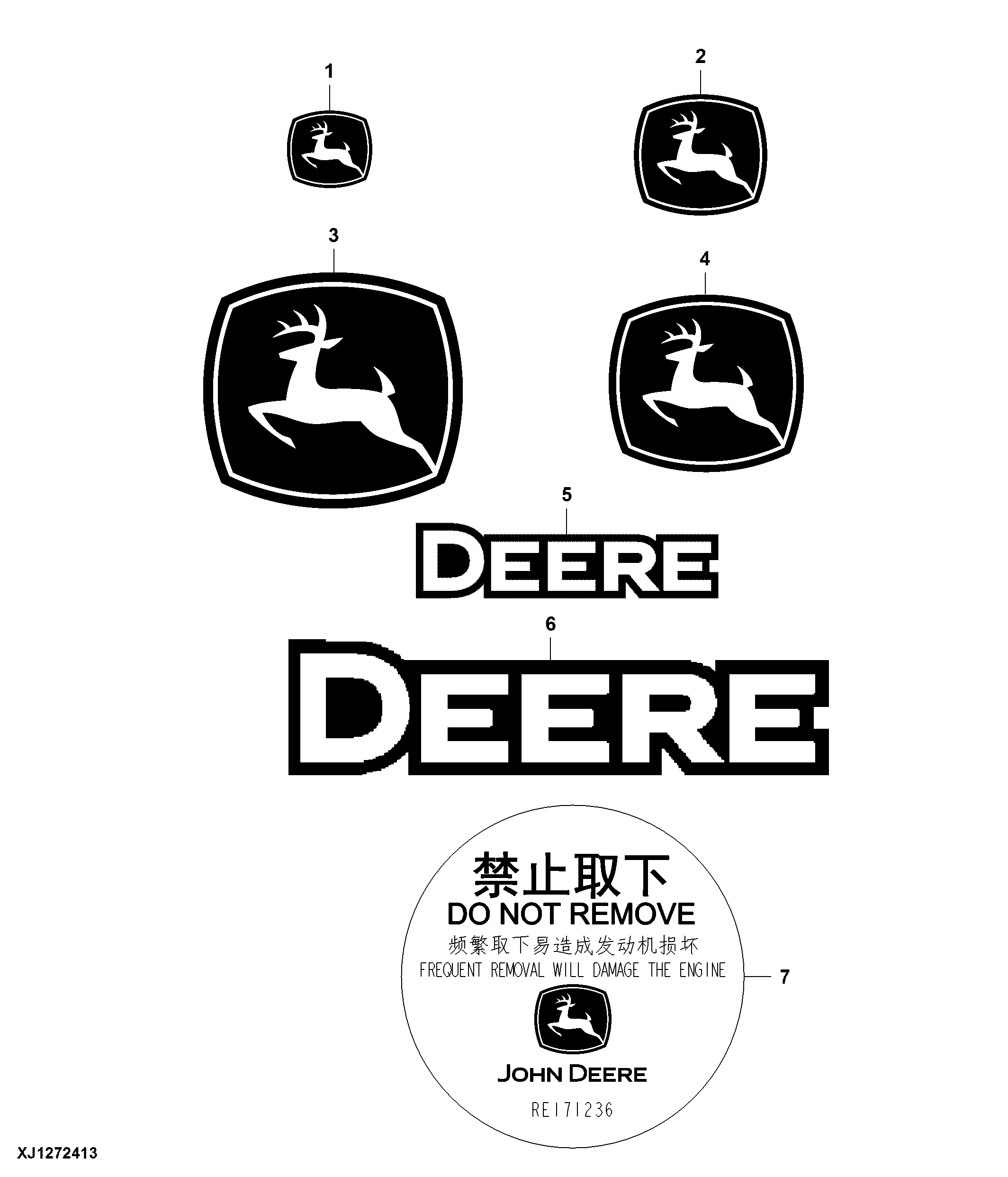 Labels and Decals, Chinese