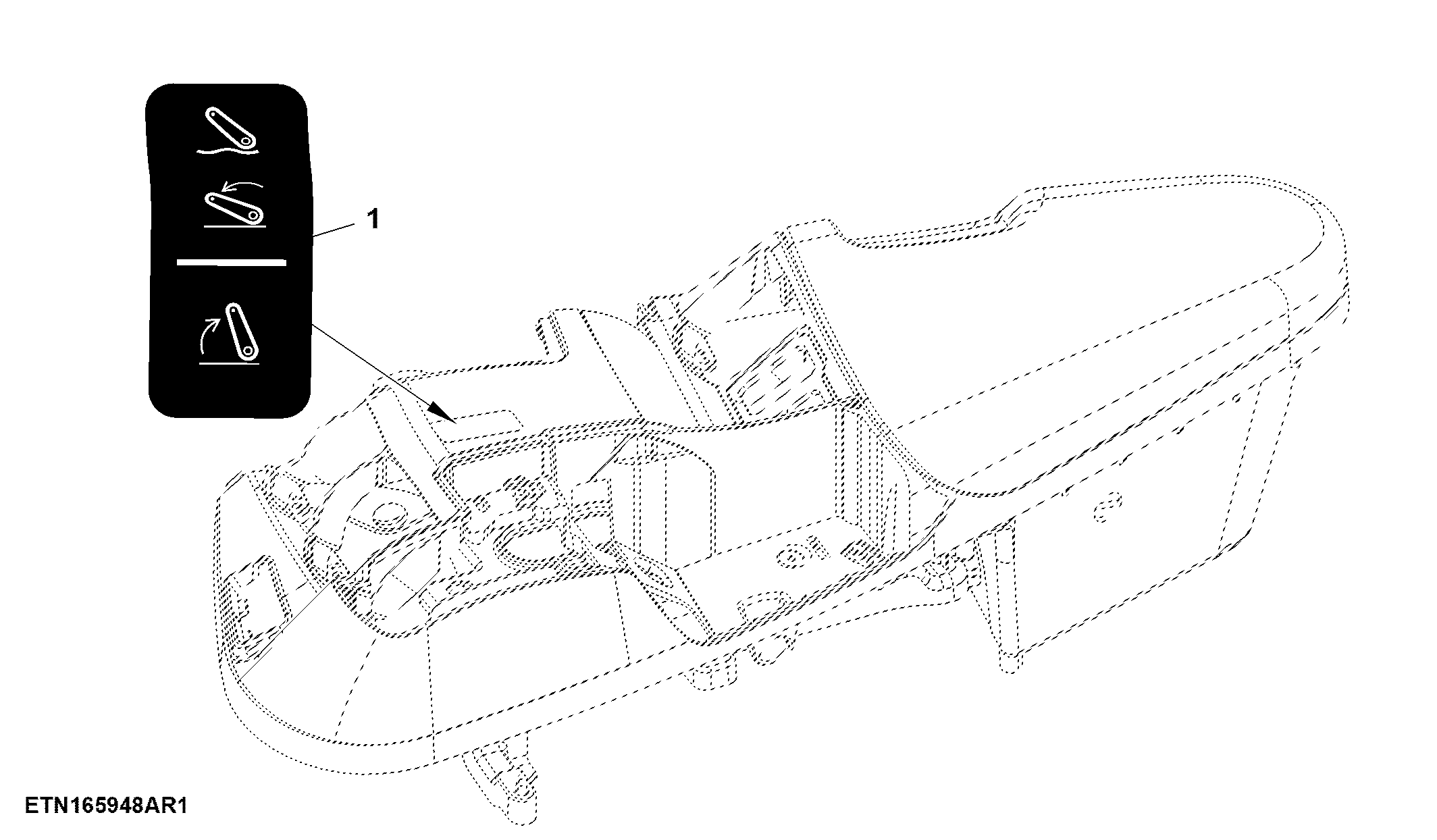 Decal, Front Hitch Control, CommandARM™
