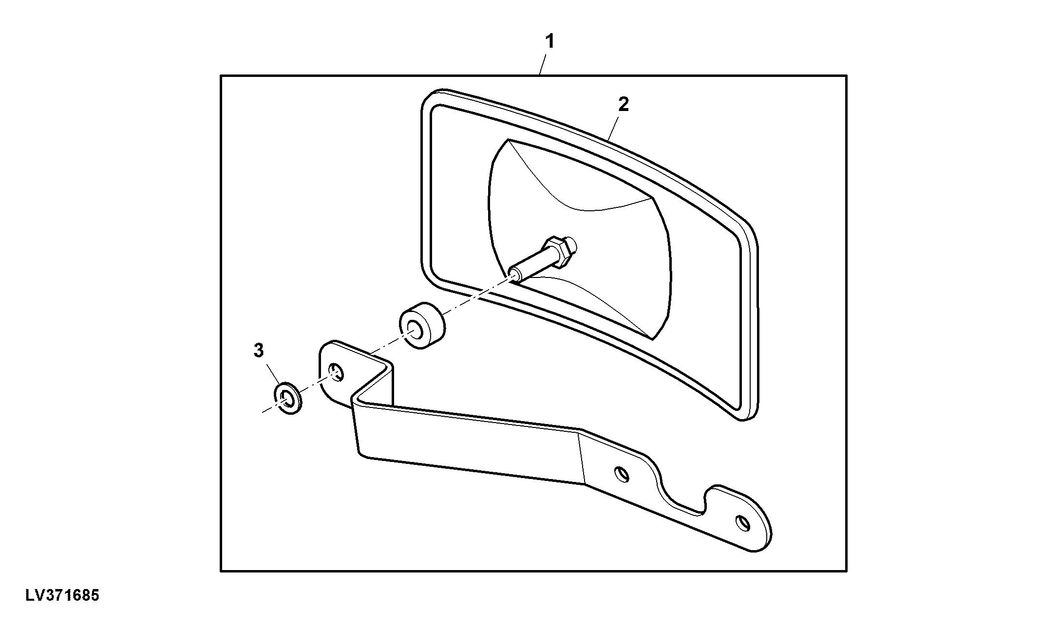Rear View Hitch Mirror, Attachment