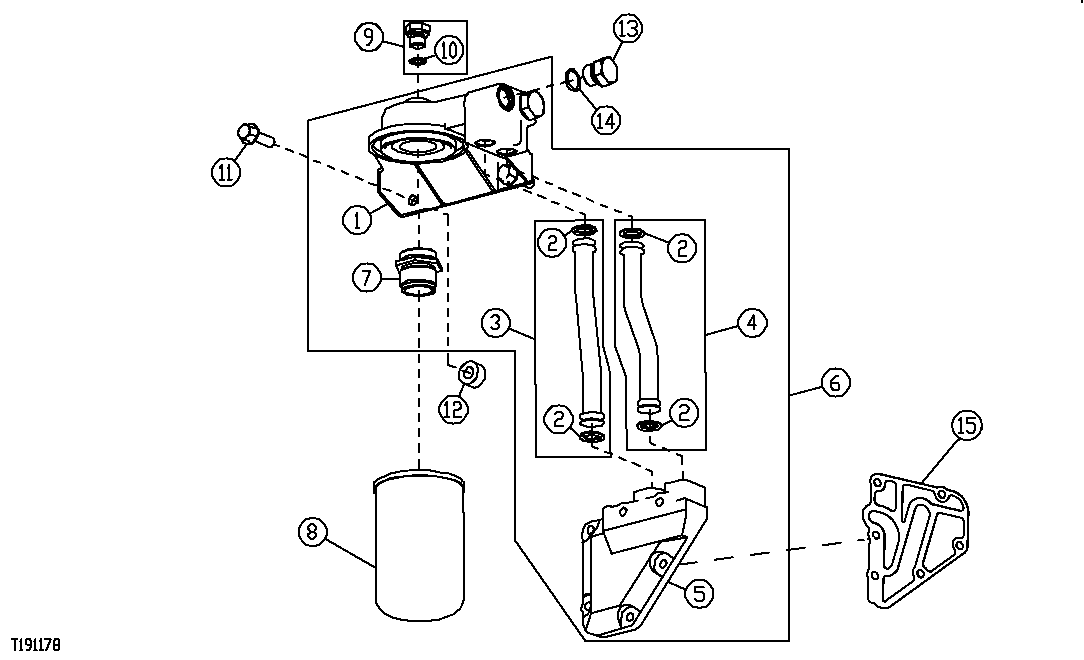 Engine Oil Filter And Filter Head (650H) ( - 924717)