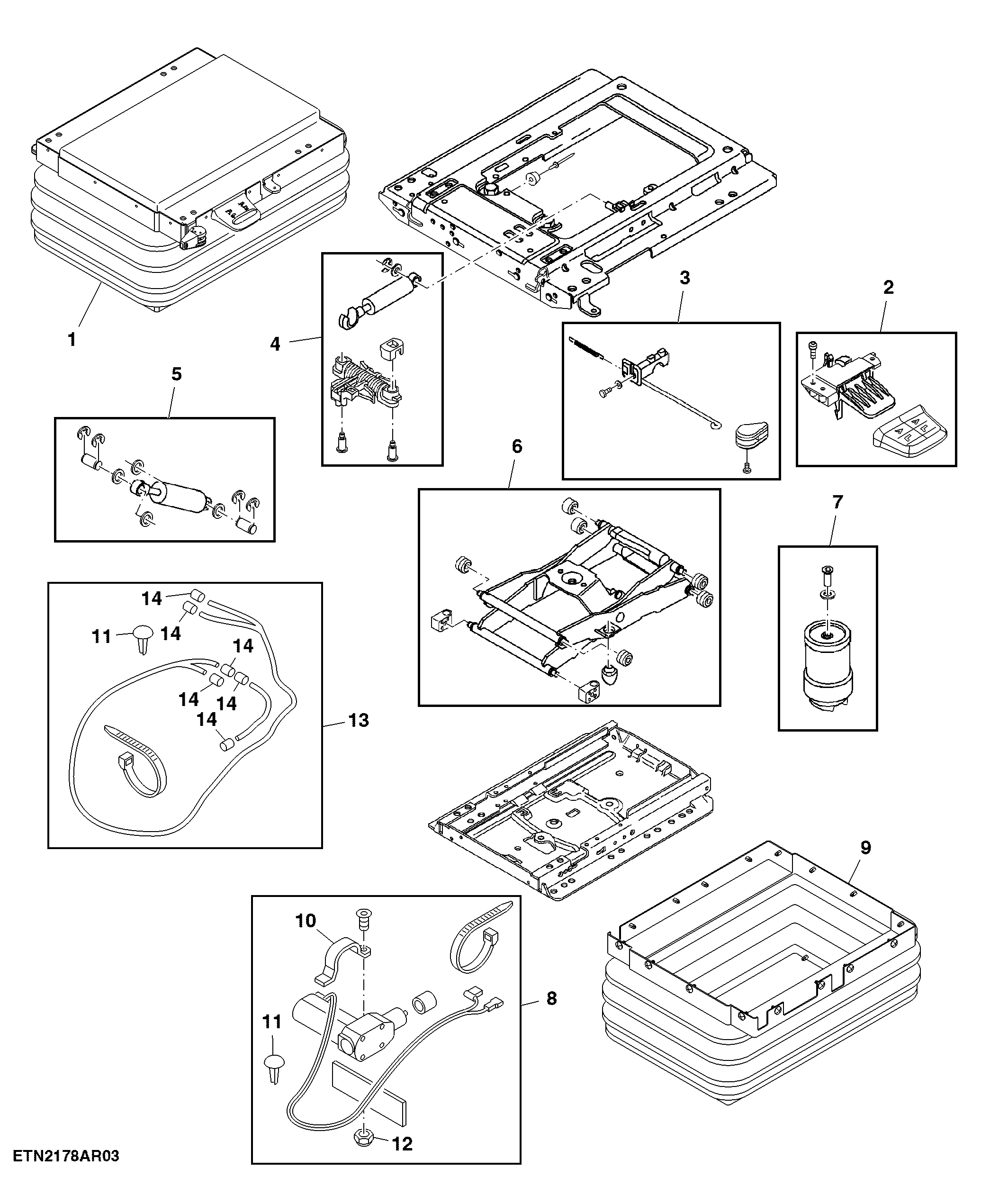 Operator's Seat, Air Suspension, Lower, Cab