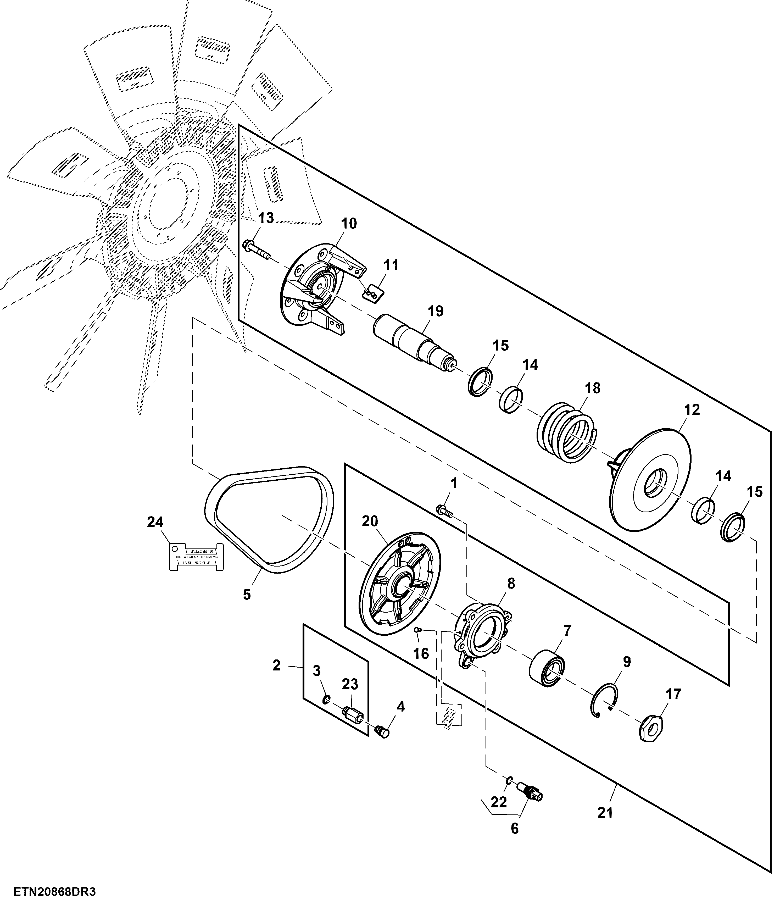 Fan Driven Assembly, Variable Speed Fan Drive, 9.0 L, FT4 Engine ( - 066159)