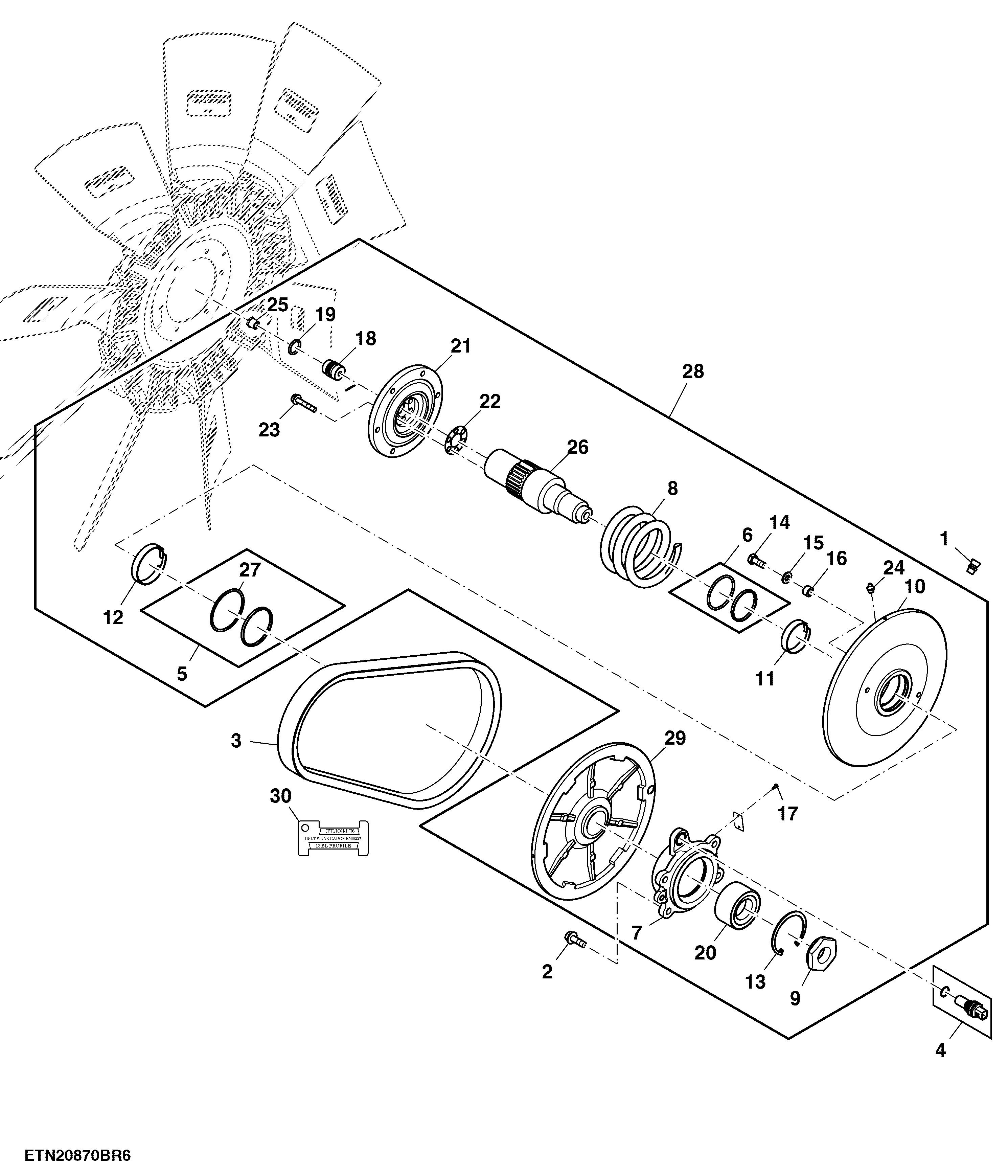 Fan Driven Assembly, Variable Speed Fan Drive, 13.5 L Engine, FT4 ( - 064605)