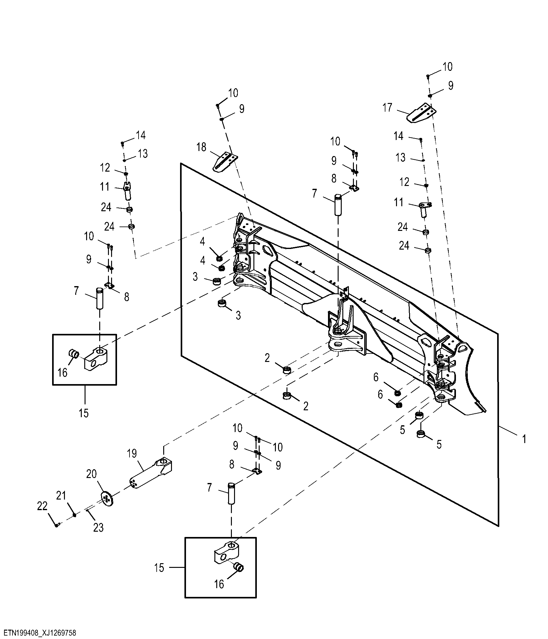 Mechanical Angle Blade, Outside Dozer (351231 - )