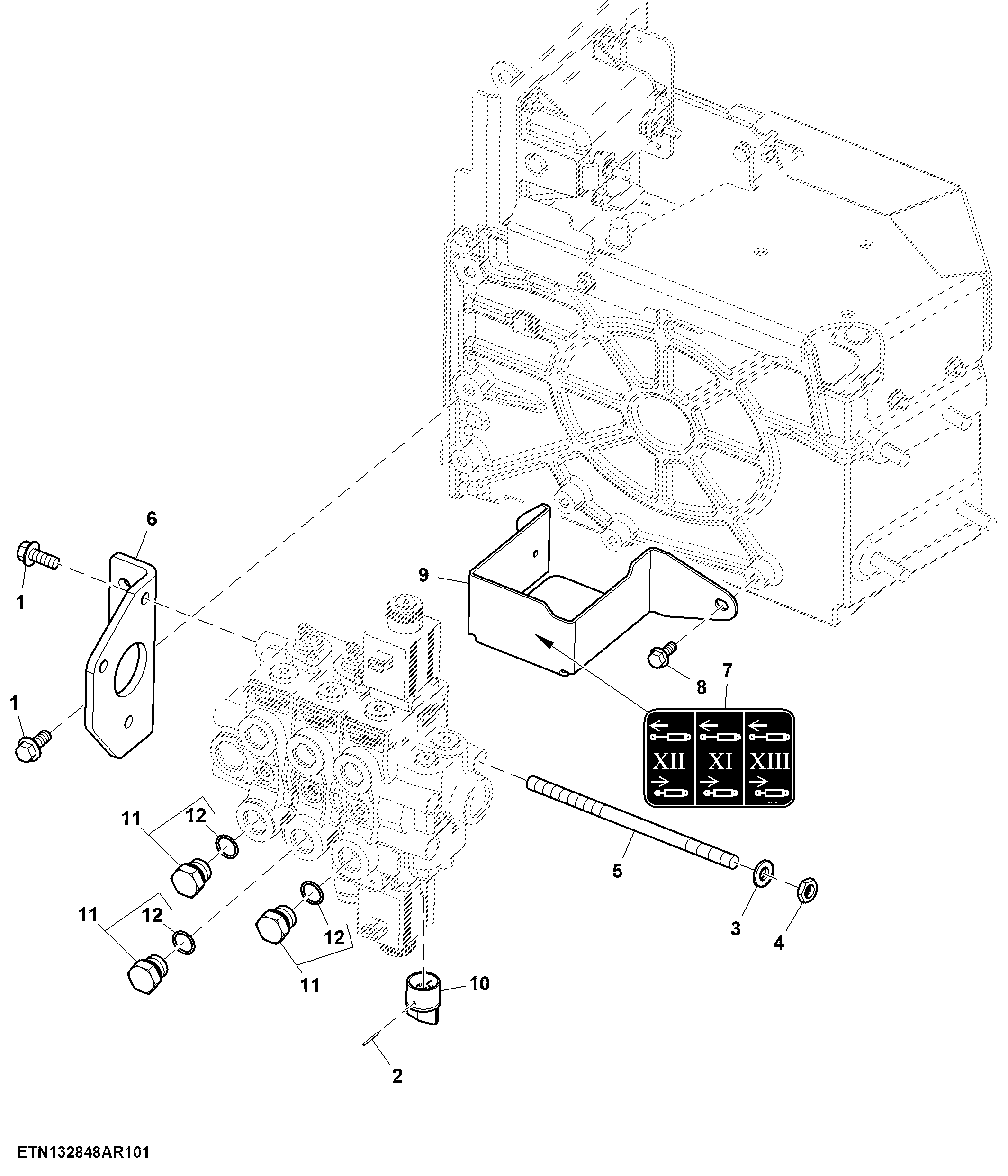 Triple Mid, SCV, Open Center Hydraulics (1/4)