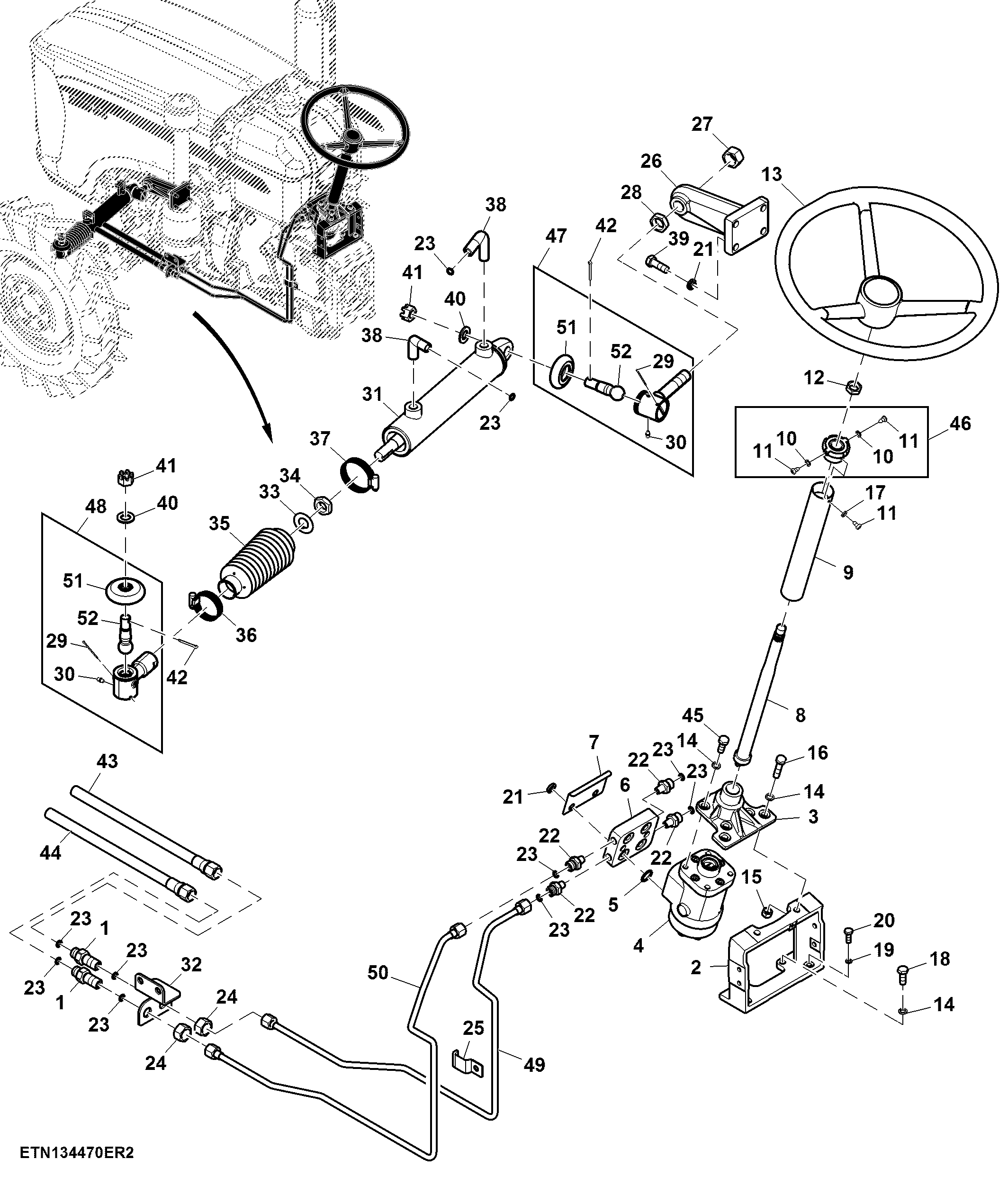 Steering Control Assembly, Optional (500002 - )
