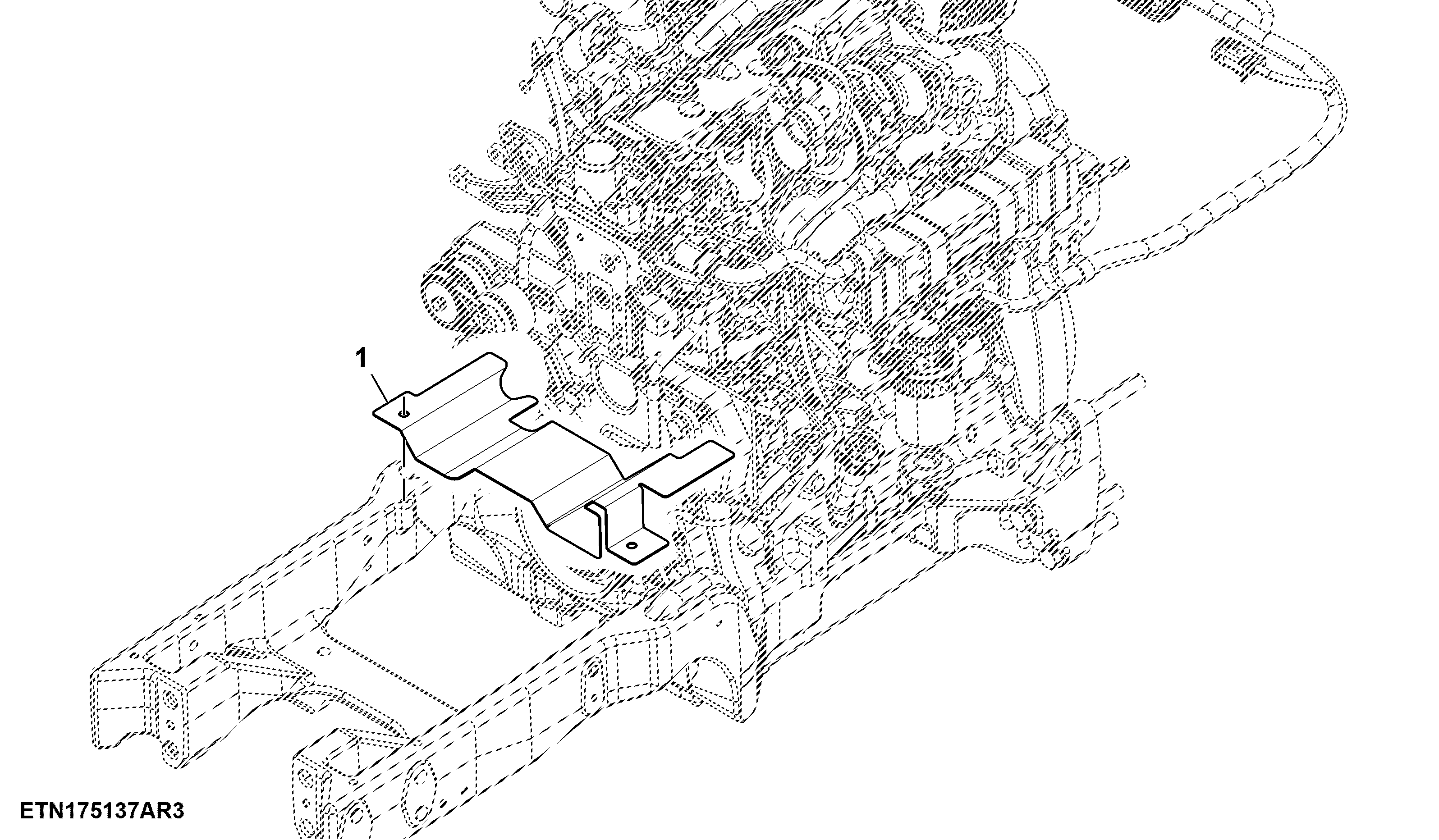 Deflector, Front PTO, W/ Suspended Front Axle