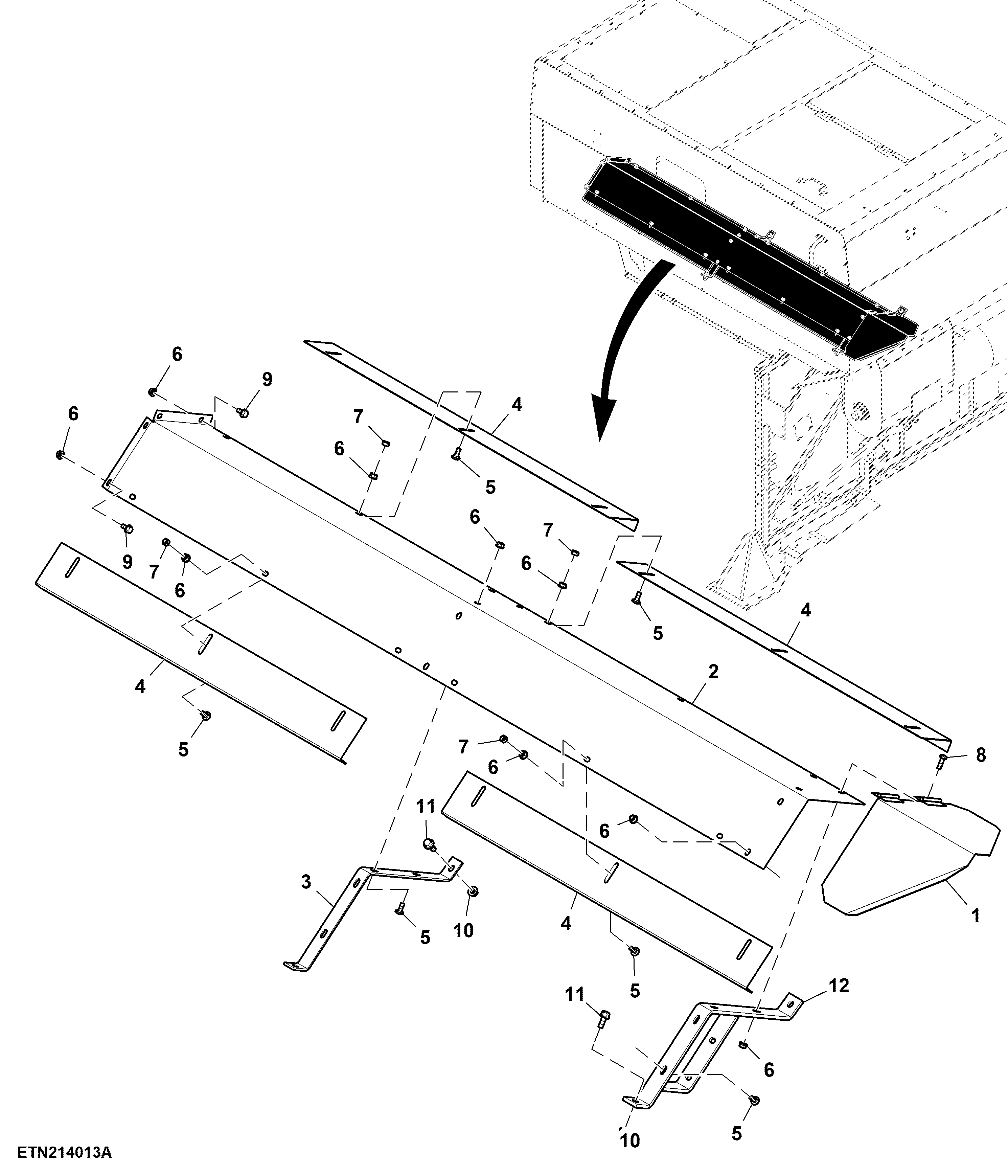 Cover, Grain Tank, Hydraulic Unloading Drive