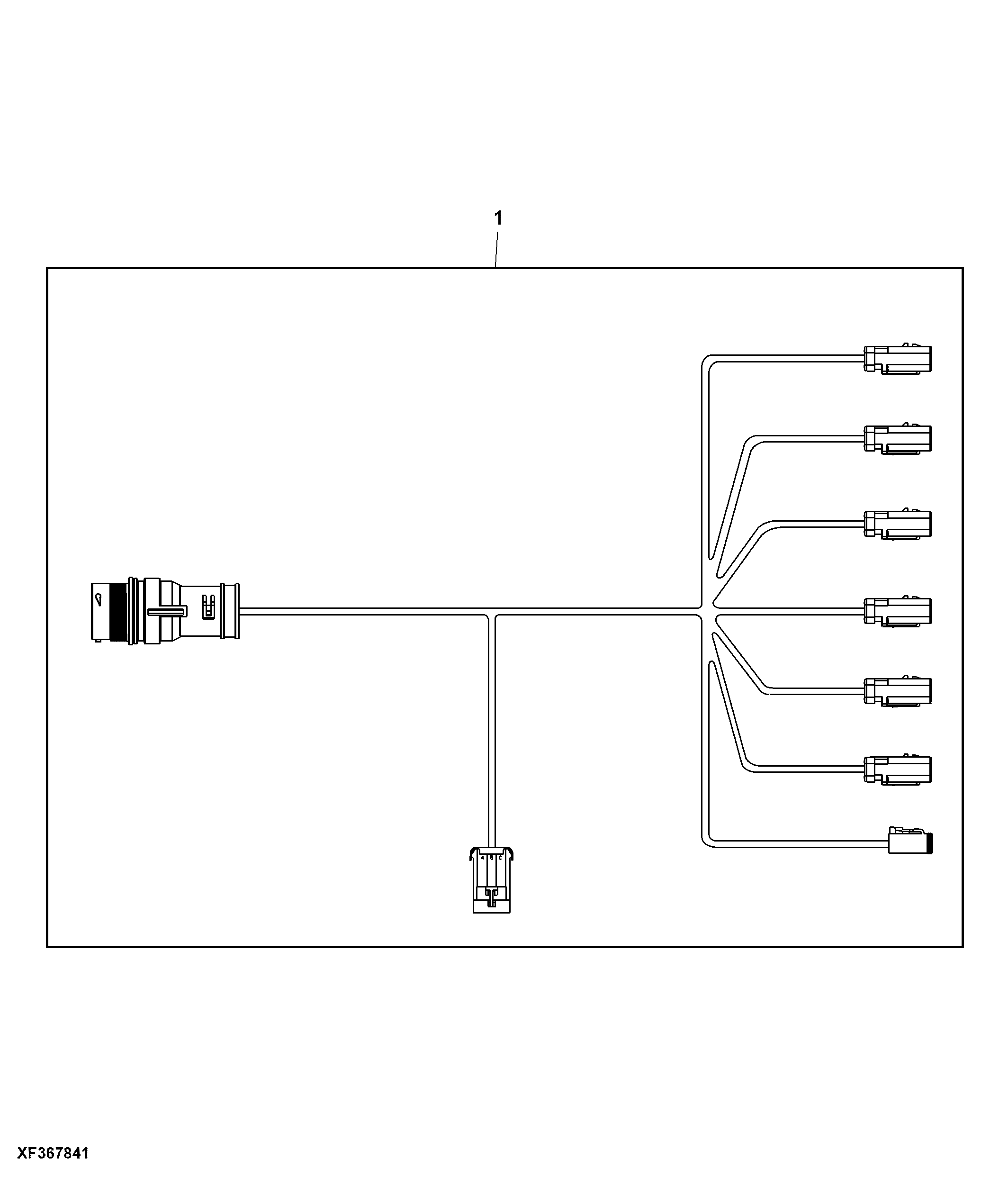 Wiring Harness, 47 Pin, 5 Section