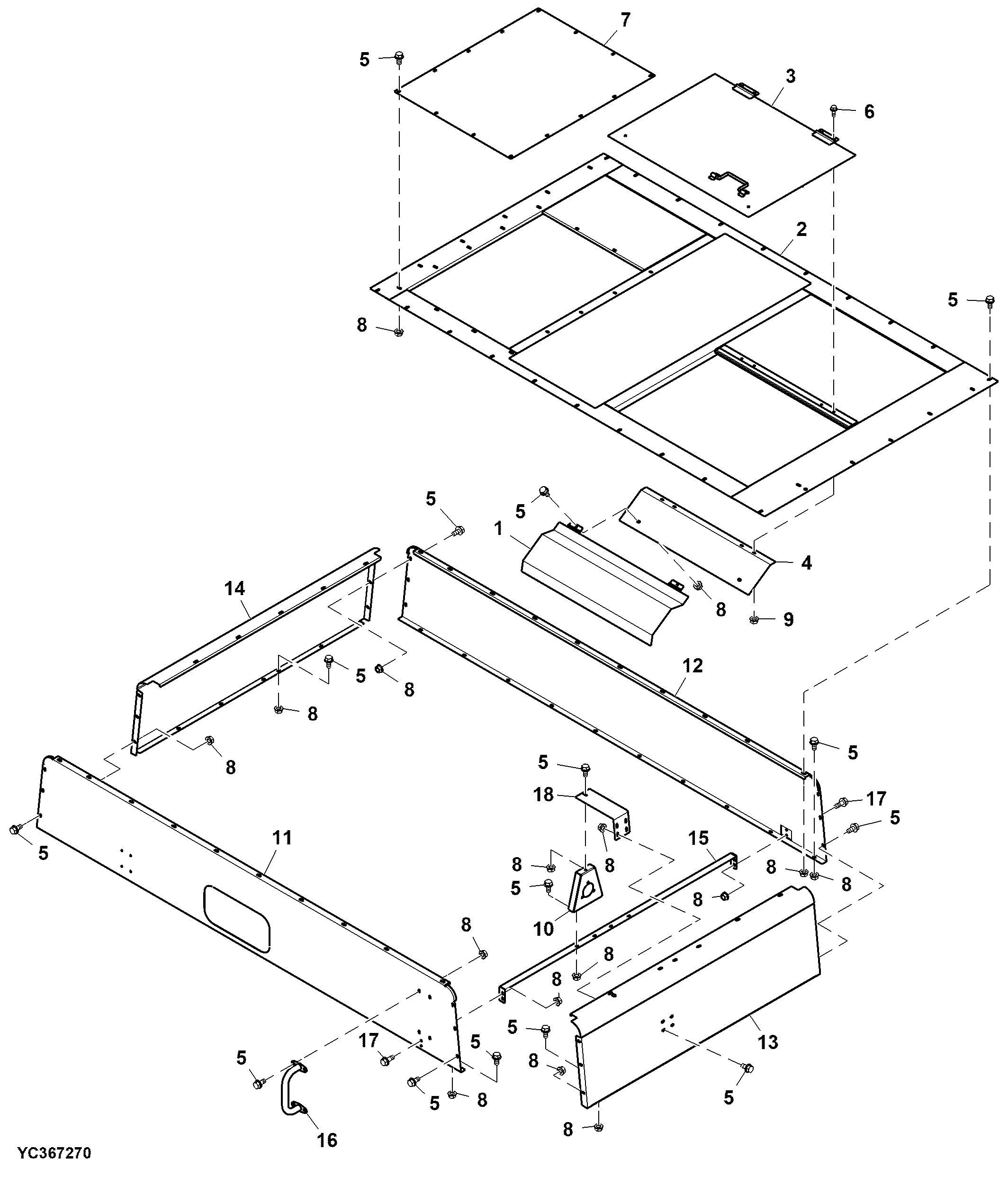 Covers, Grain Tank, Hydraulic Unloading Drive