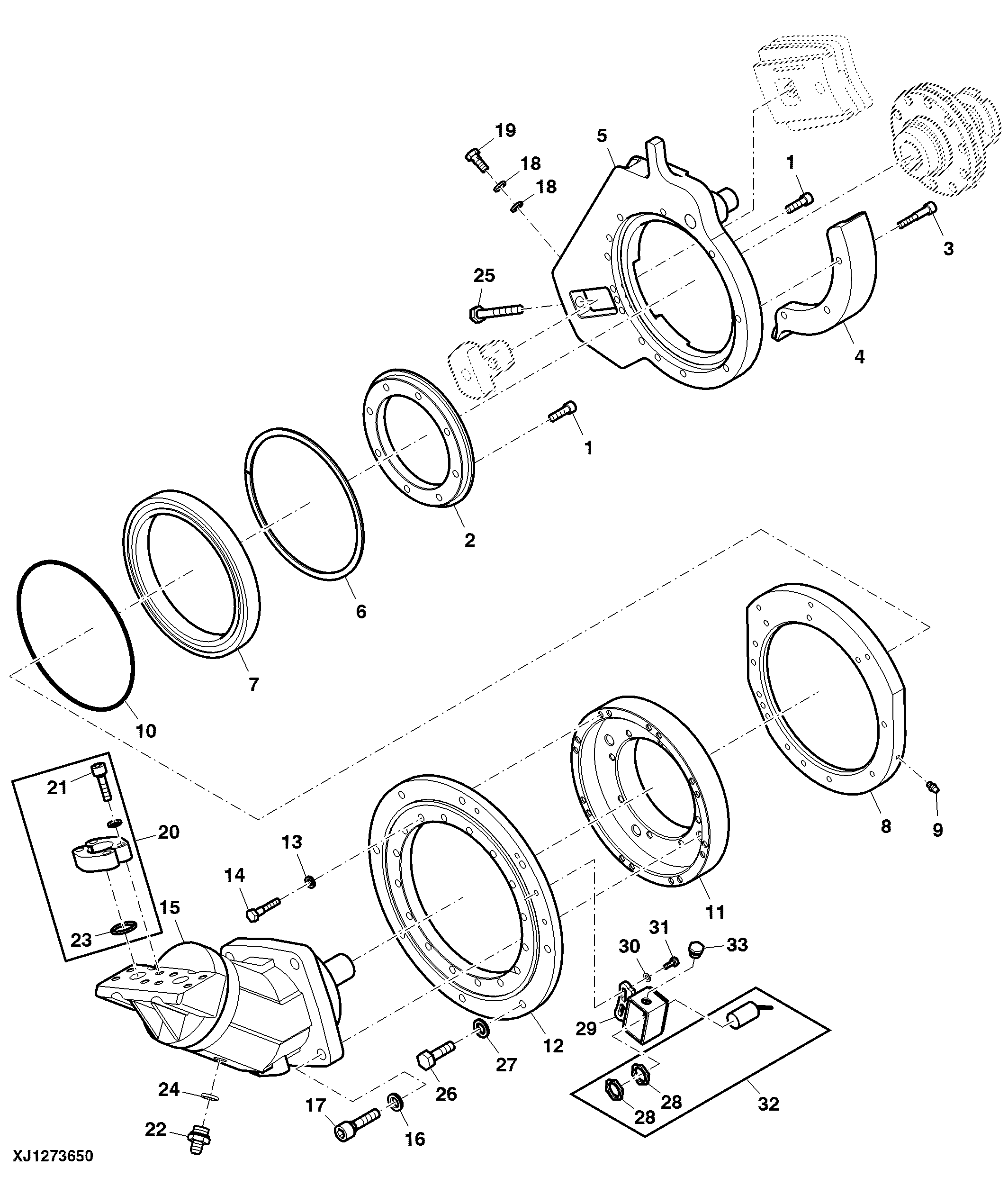 3/4" Main-saw Unit Assembly Without Auto-tension
