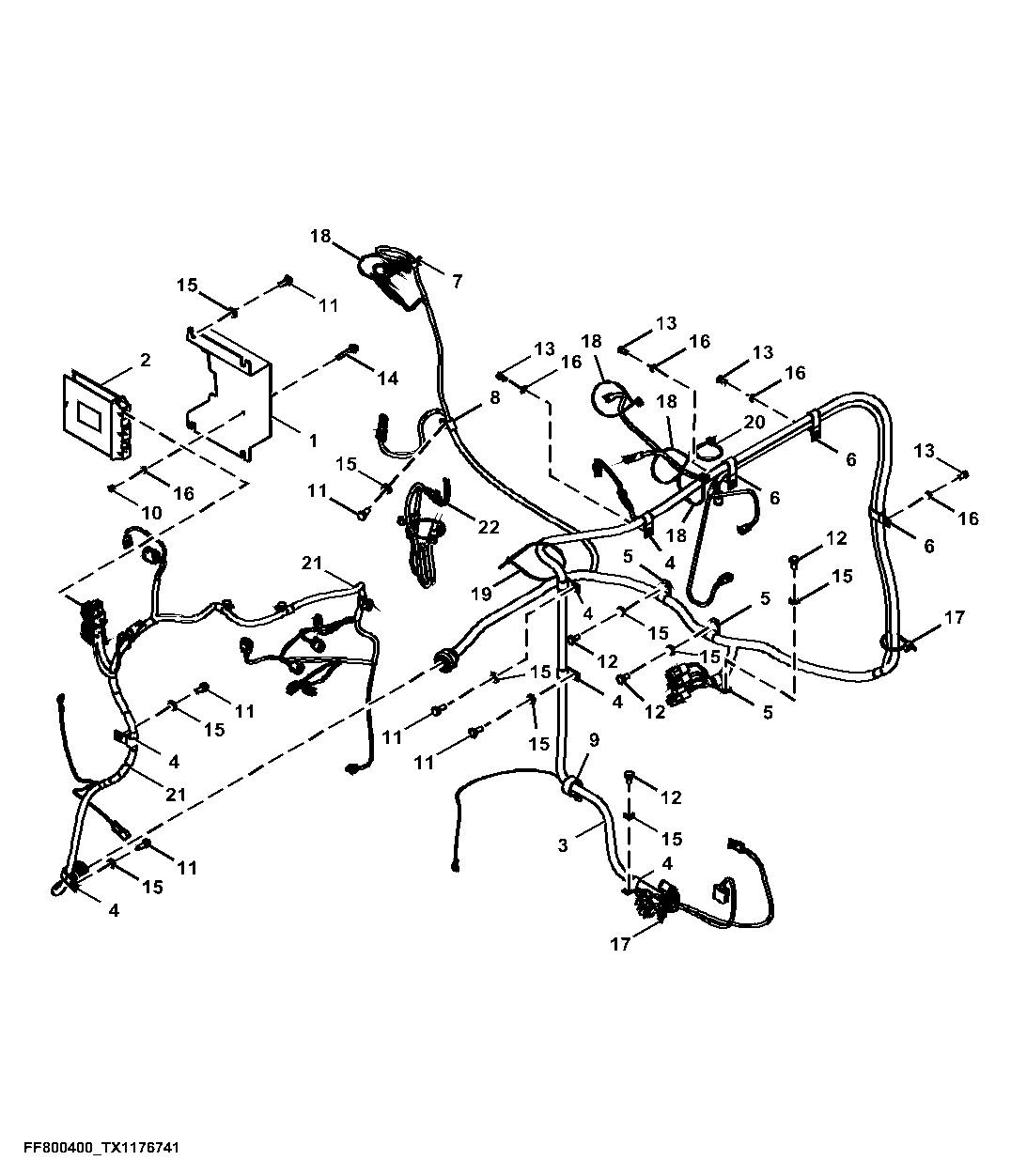 Engine Control Unit (ECU) and Engine Interface Wiring Harness, Hydraulic