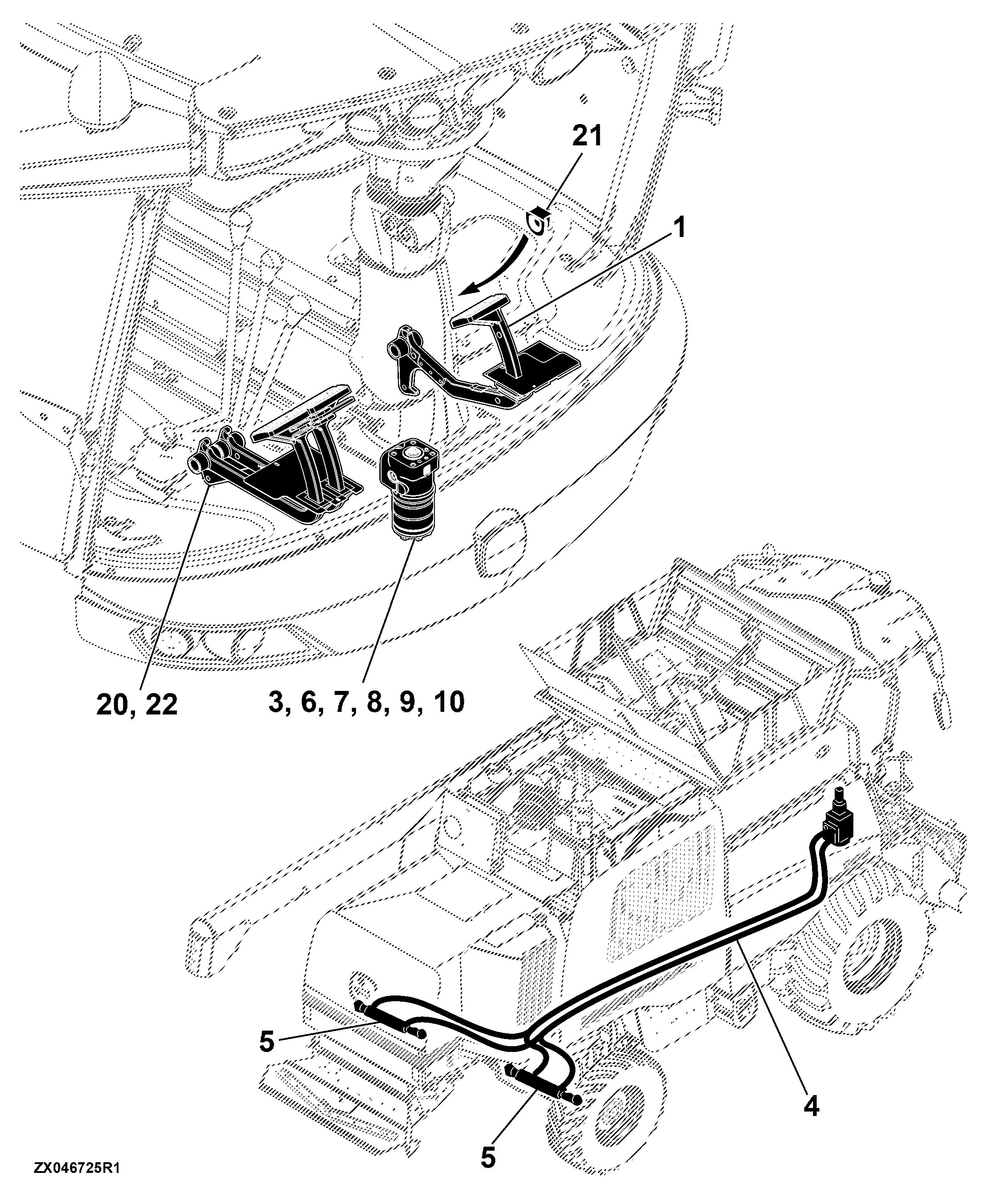 60 Steering, Brakes, Rear Axle Combine T670 - MY14