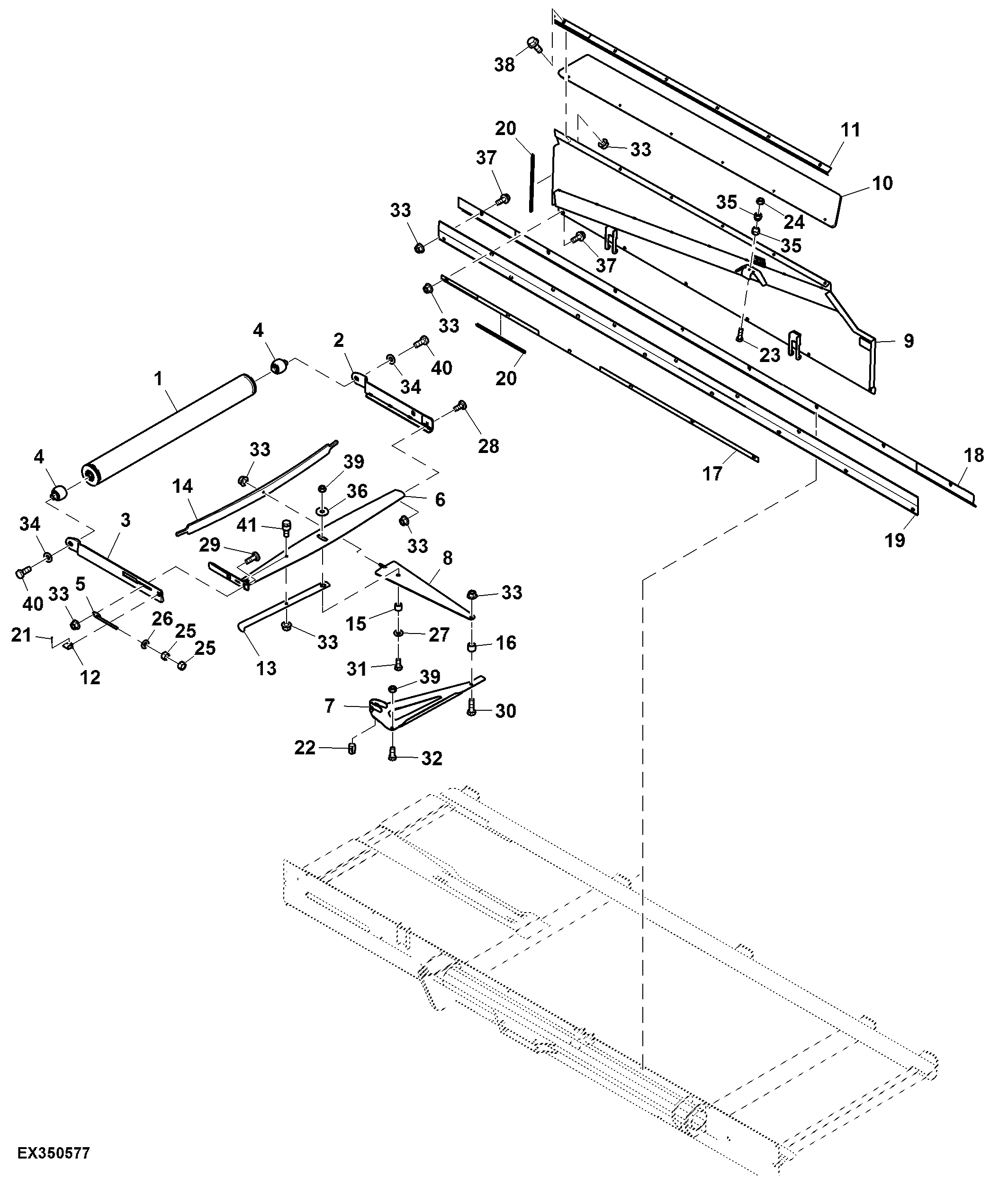 Draper and Deck, Double Windrow Attachment 2/4