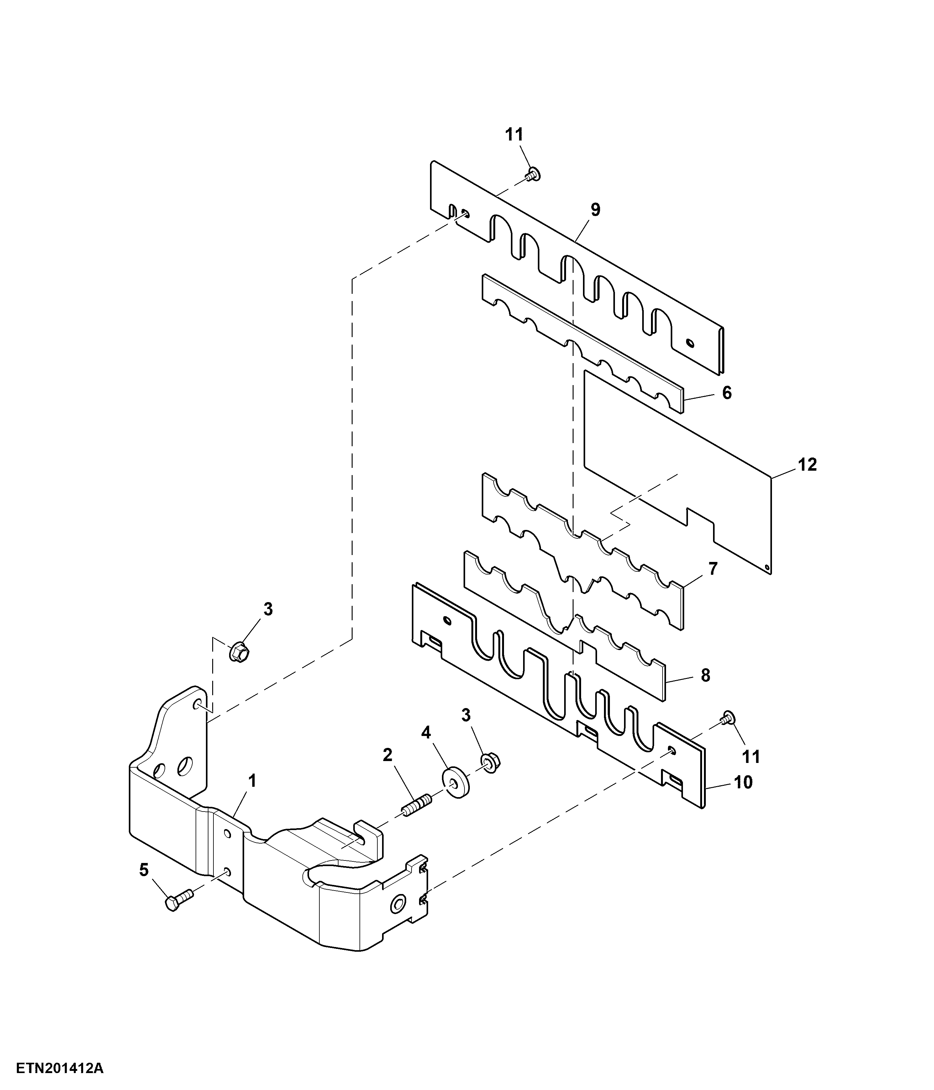 Mounting Parts, Front SCV, W/O Midstack SCV, W/O Front Hitch, W/O Front Loader