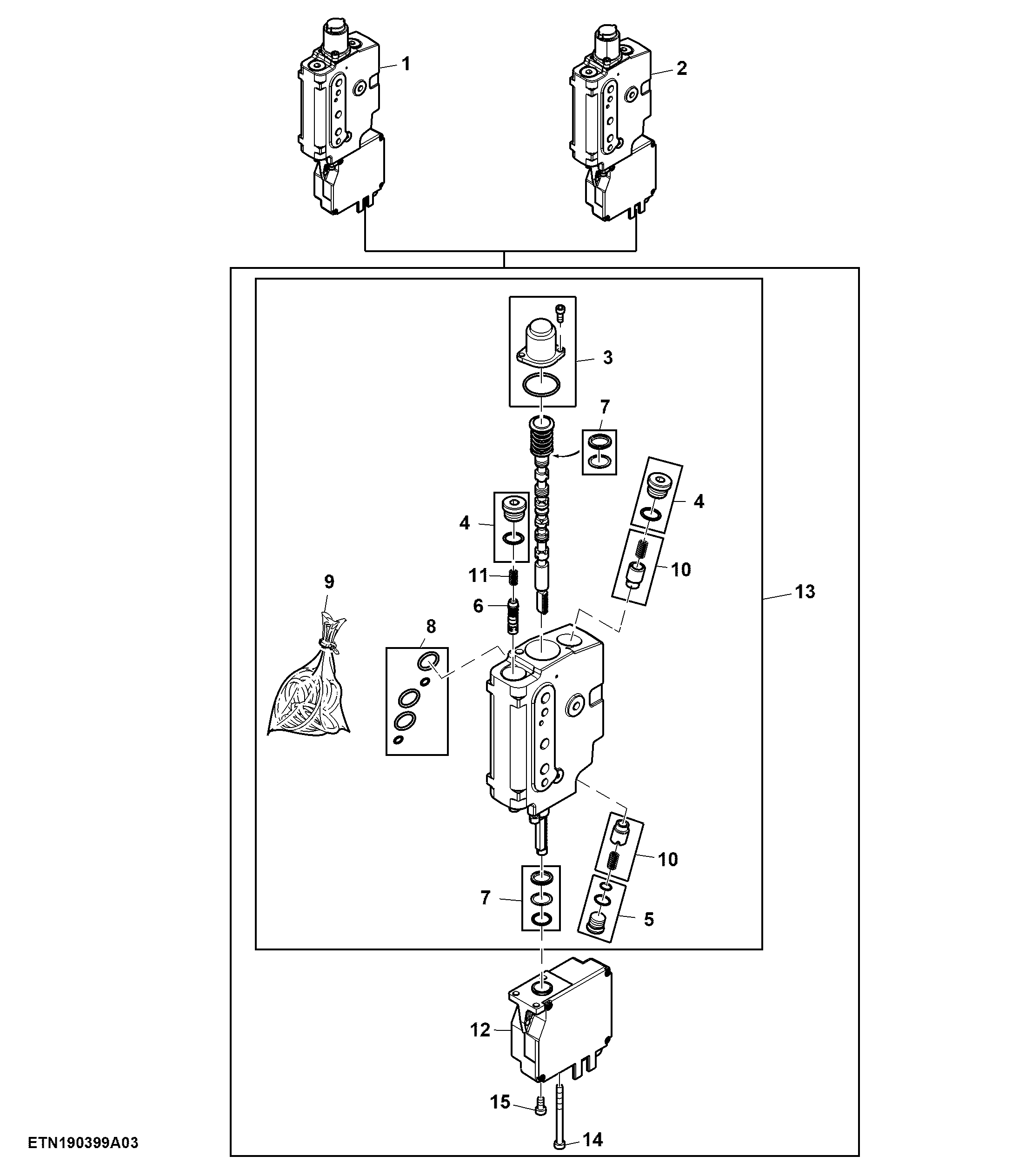Electrical SCV, Front Loader, 3 Functions (937676 - )