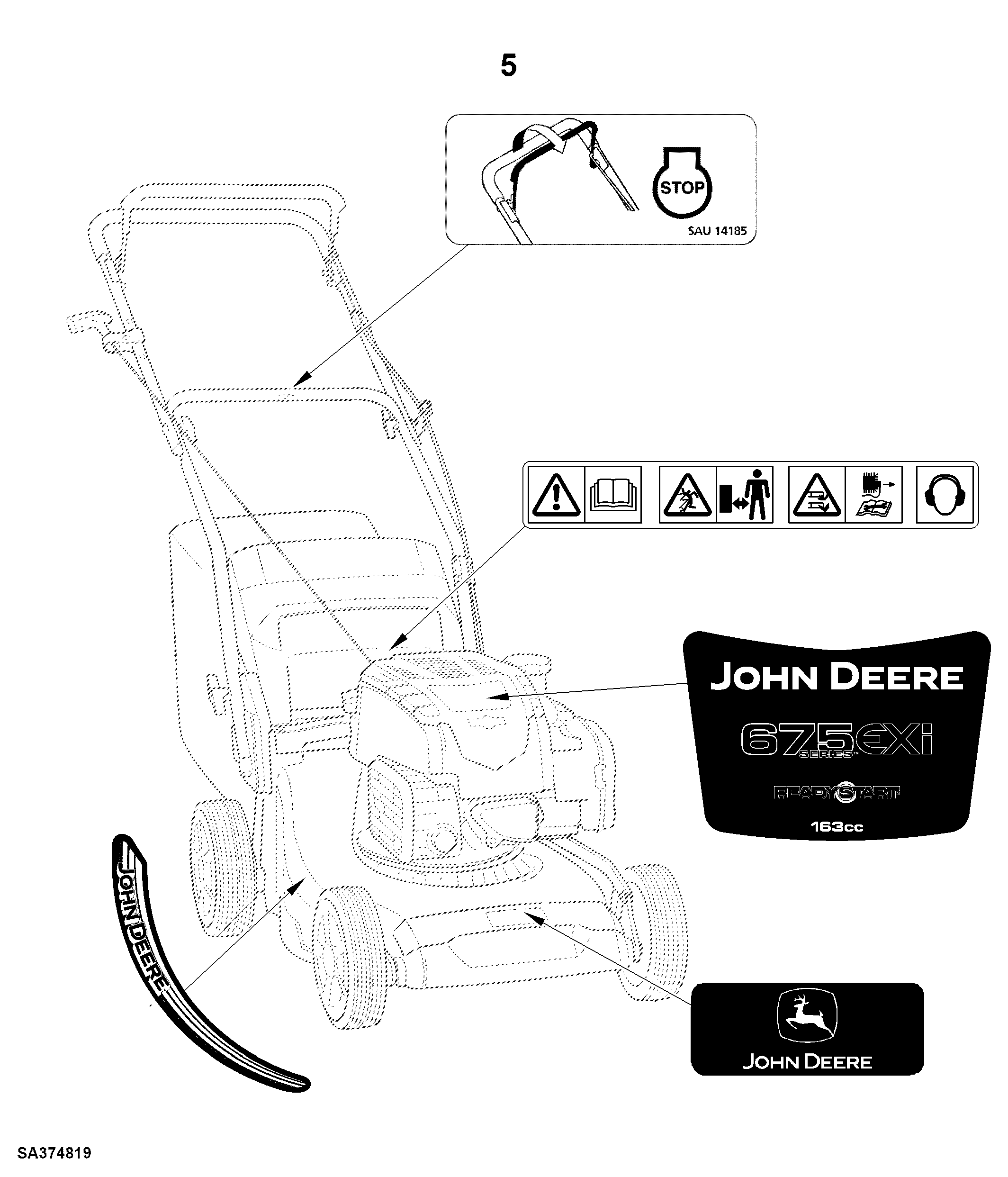 10 47 cm Walk-Behind Mower 4-cycle engine, R47 (SA206519)