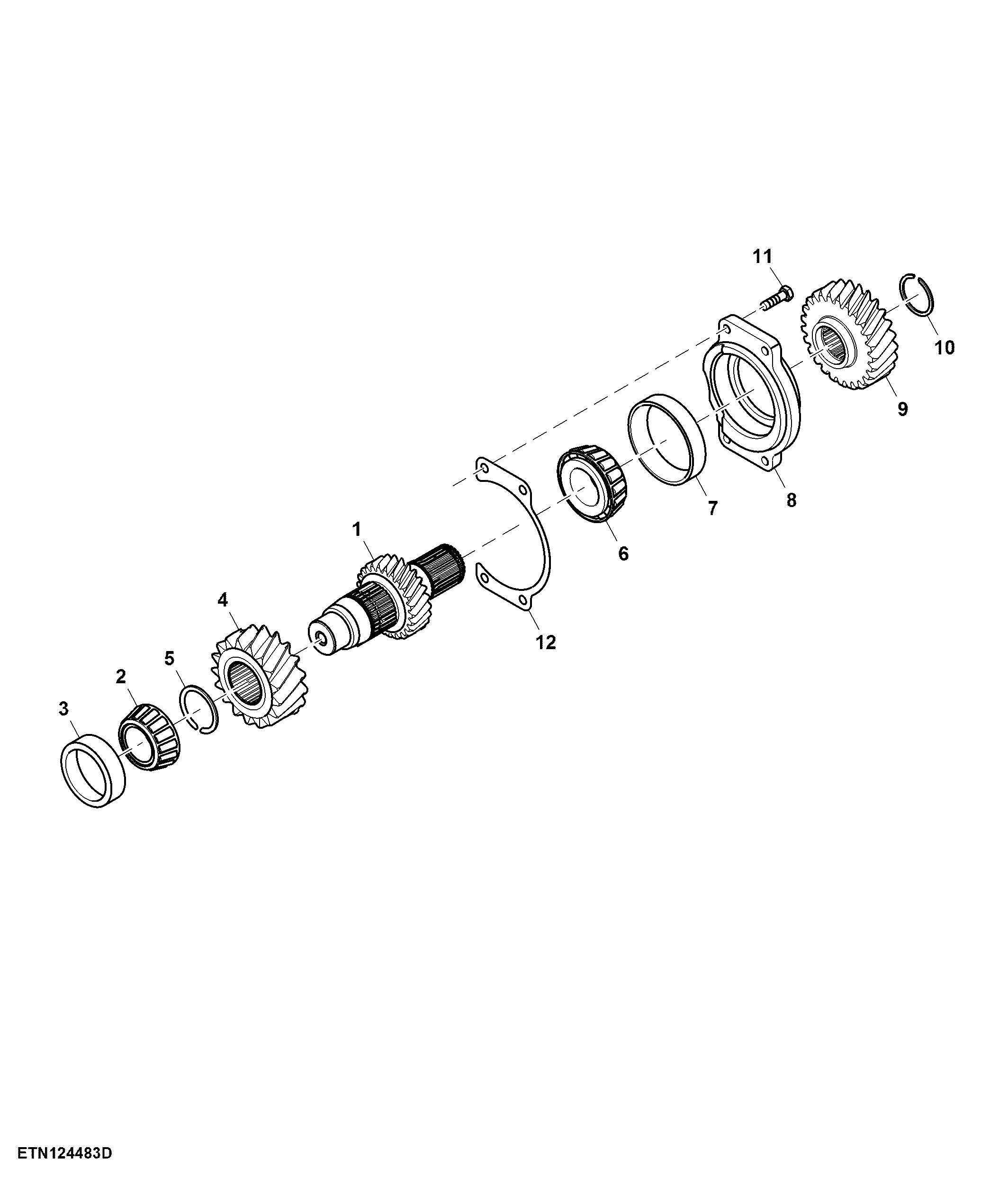 Countershaft, PTO, 3-Speed, 540E/1000/1000E