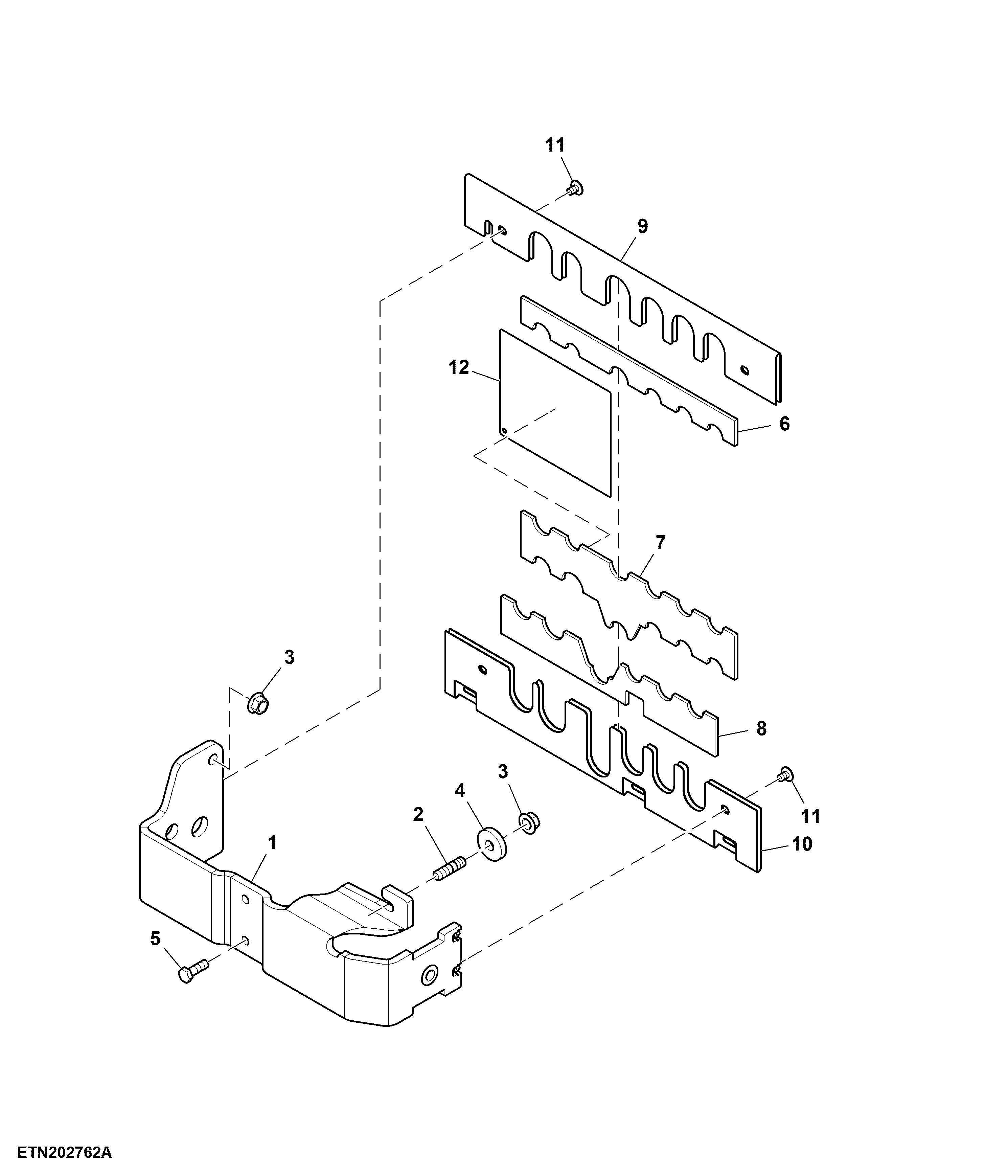 Mounting Parts, Front SCV, W/ Midstack SCV, W/O Front Hitch, W/ 3 Functions